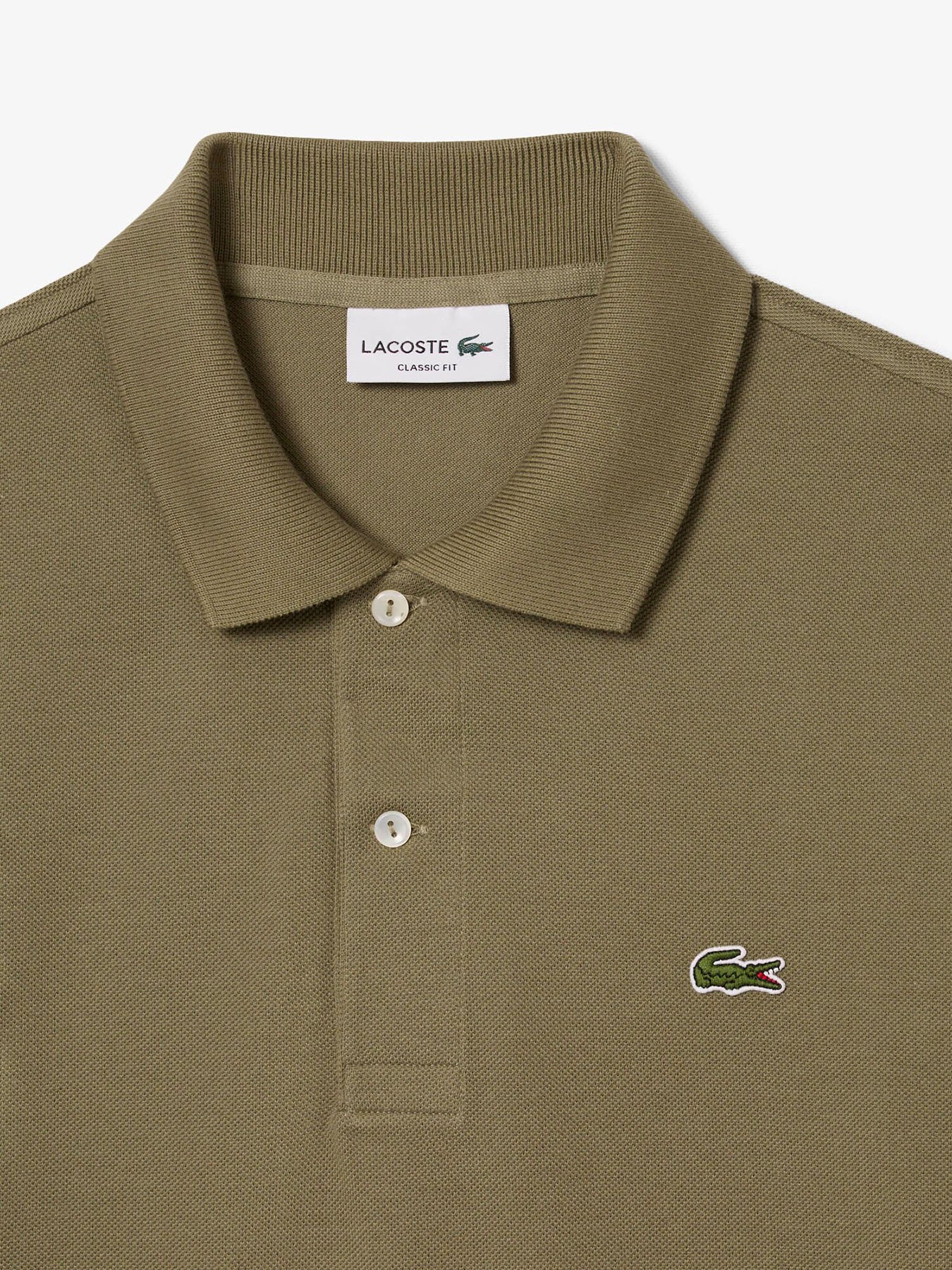 Classic Cotton Polo Shirt Khaki - Image 2