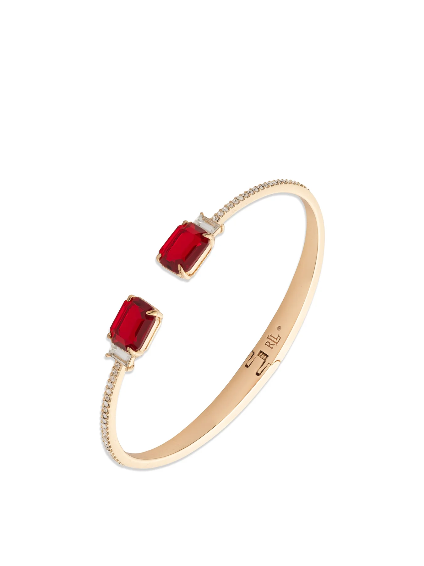 Gold Stone Bangle Siam Red