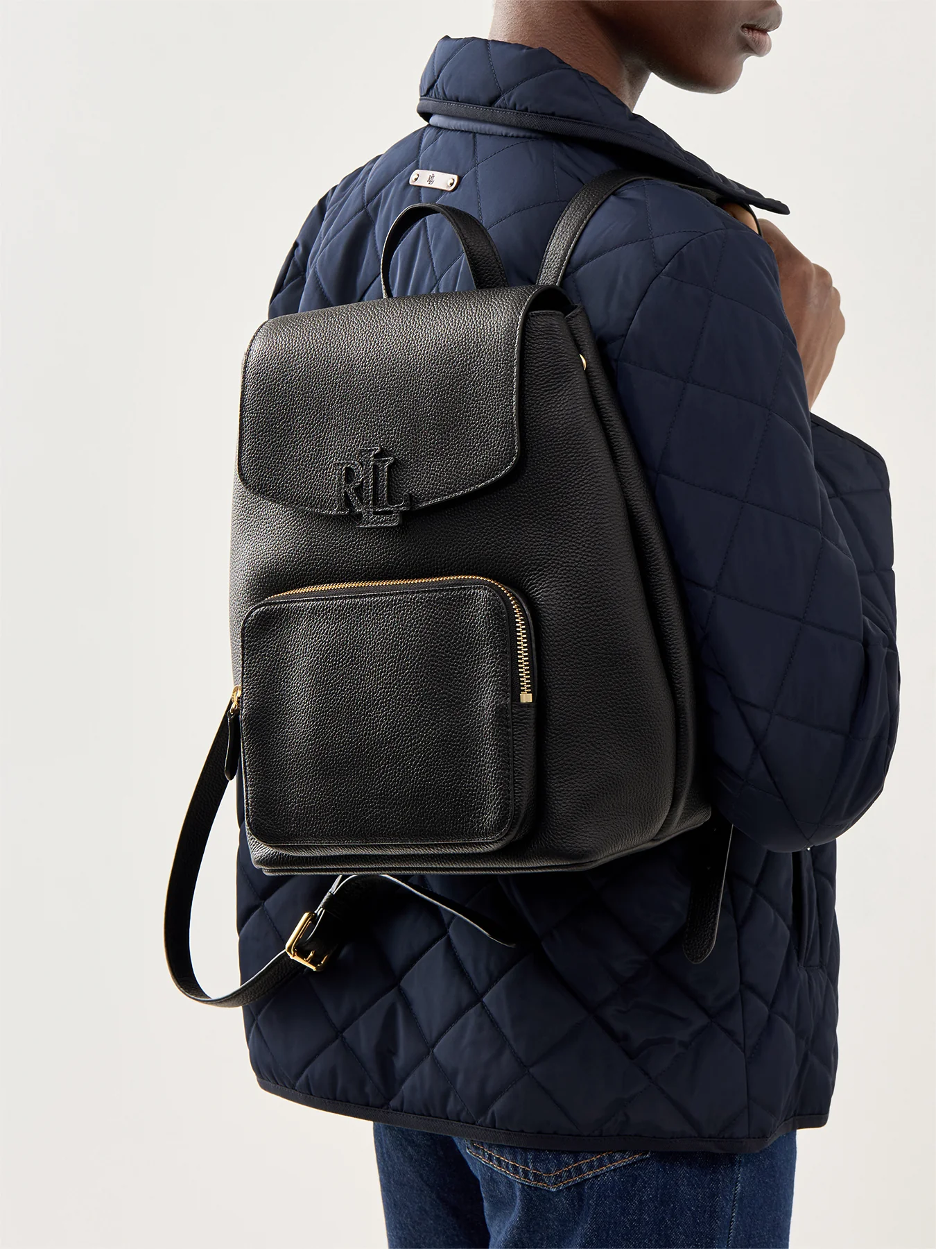 Cameryn Medium Leather Backpack Black - Image 2