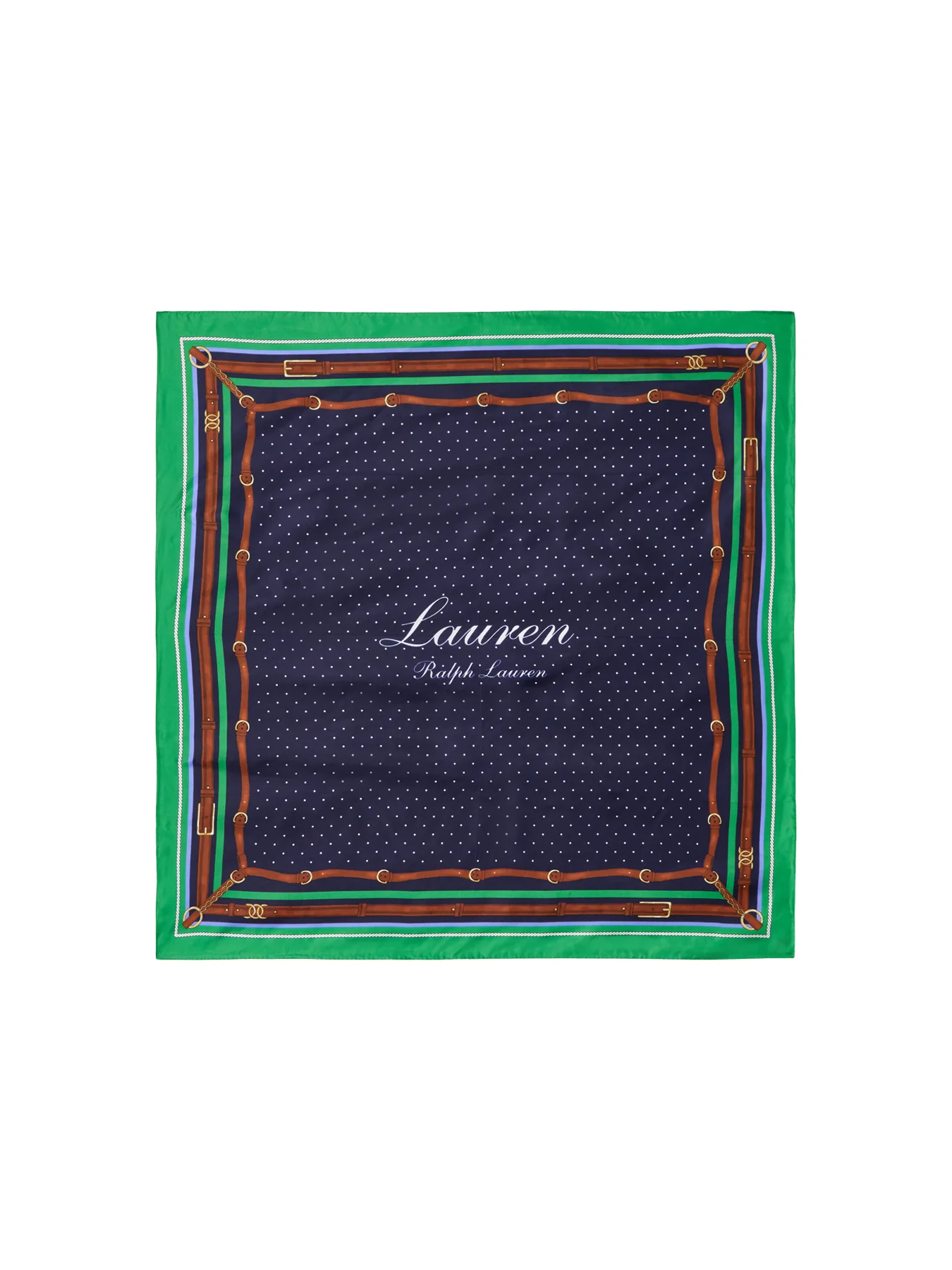 Equestrian Square Scarf Navy