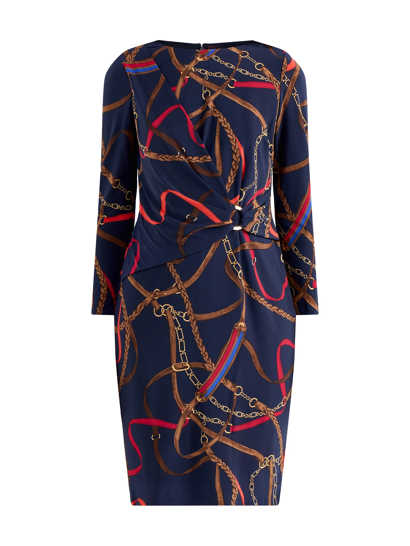 Fabiana Long Sleeve Day Dress Navy
