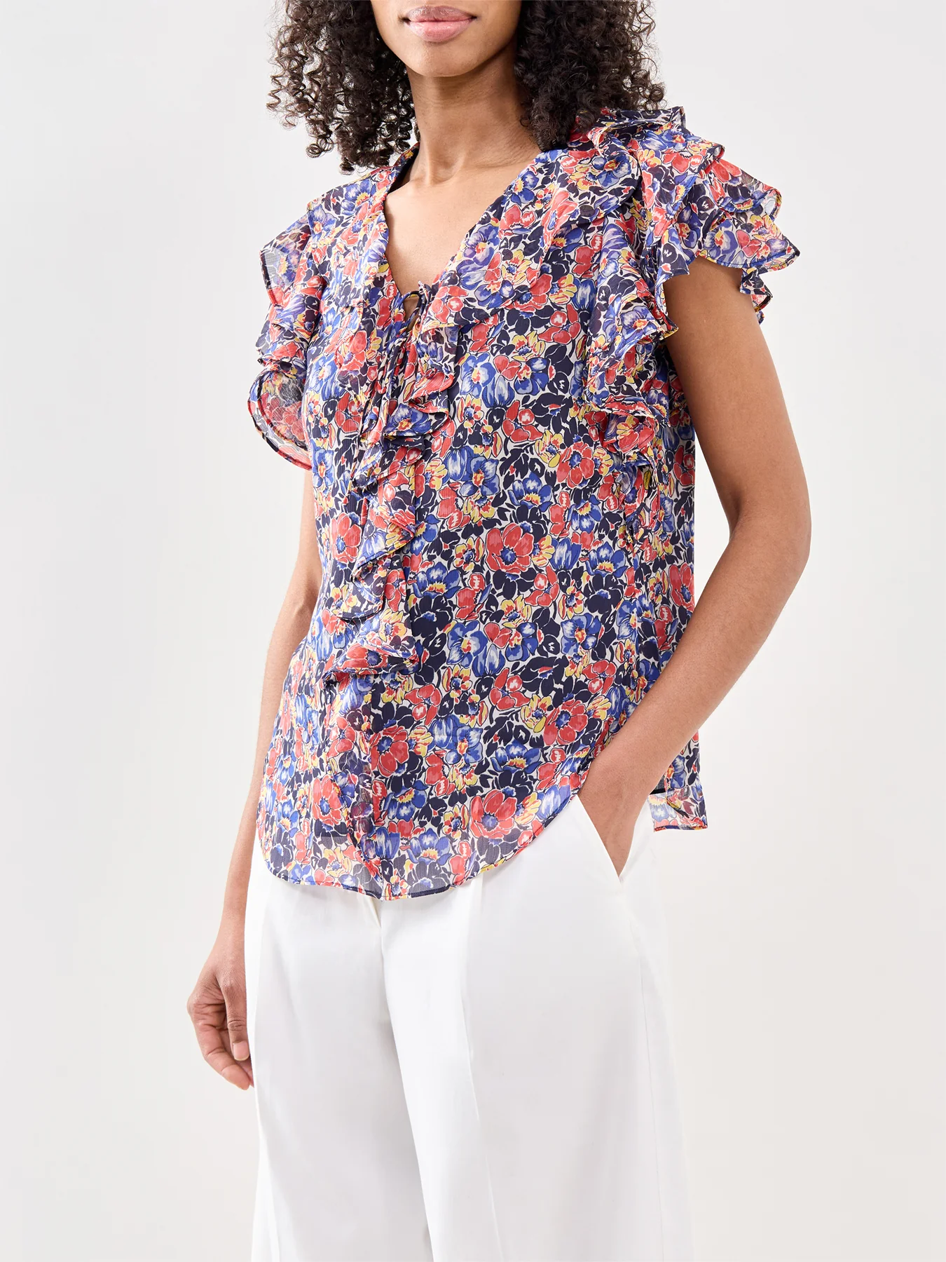 Floral Frill Blouse - Image 4