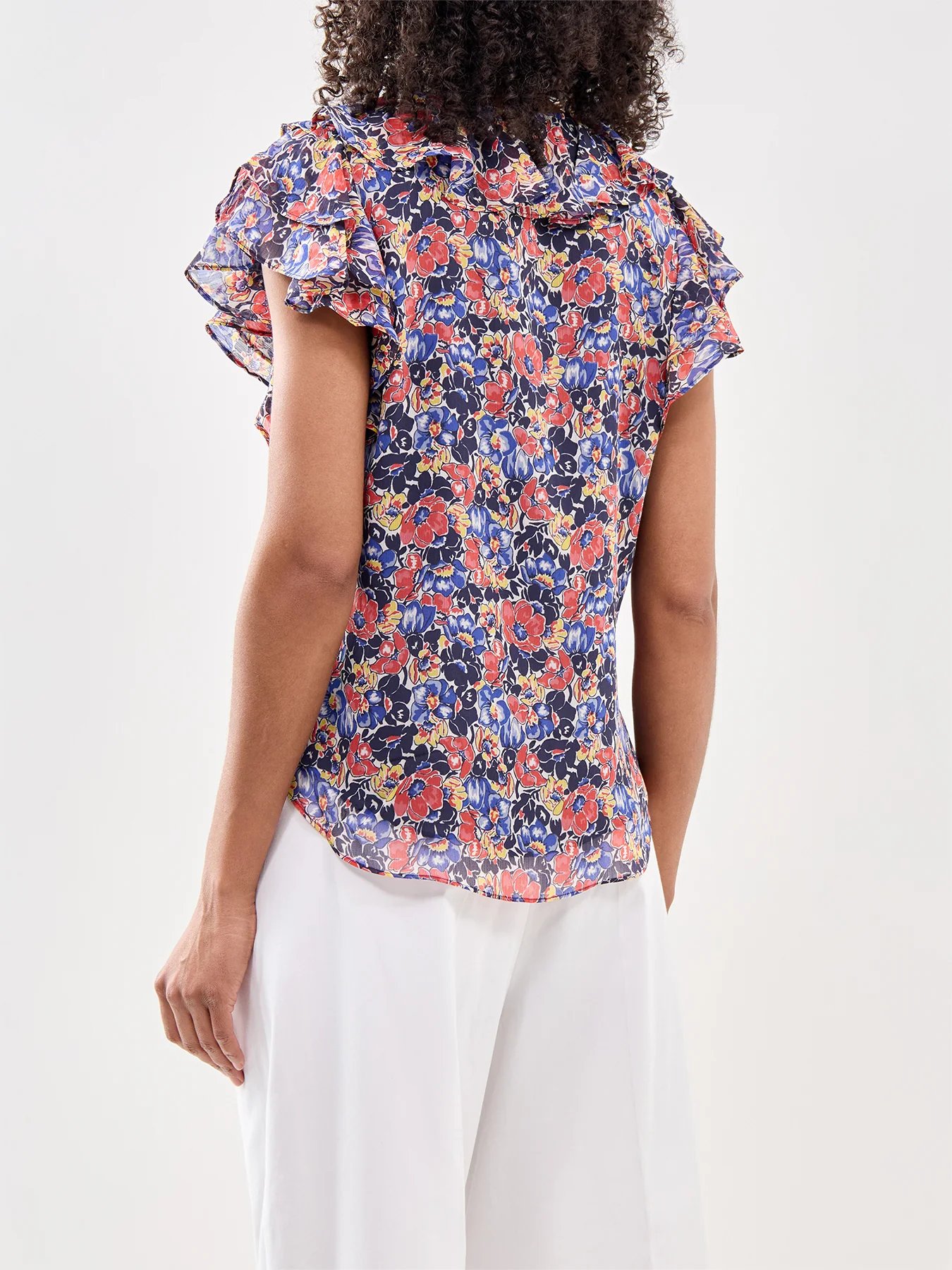 Floral Frill Blouse - Image 5