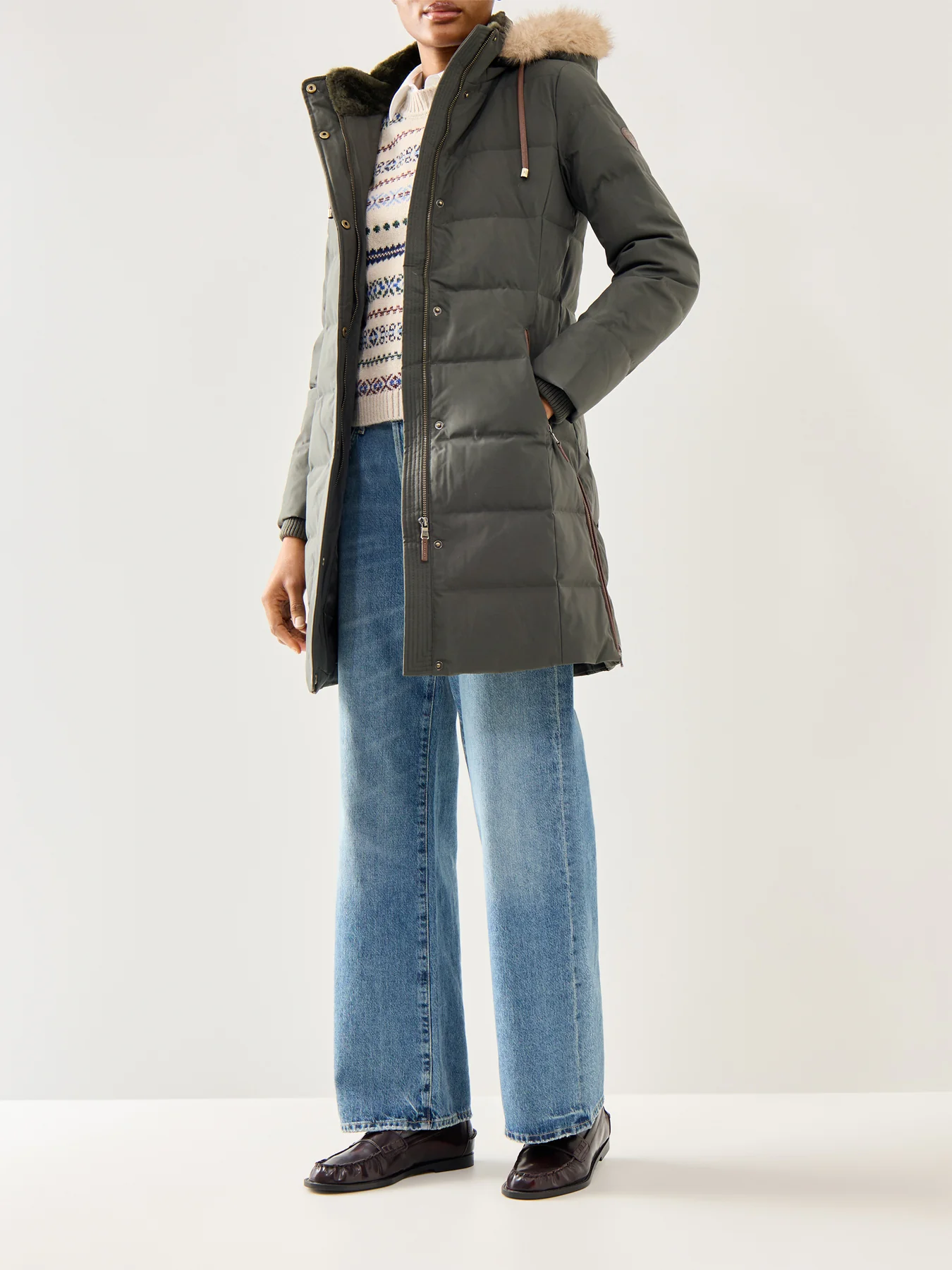 Insulated Hooded Coat Black - Image 2