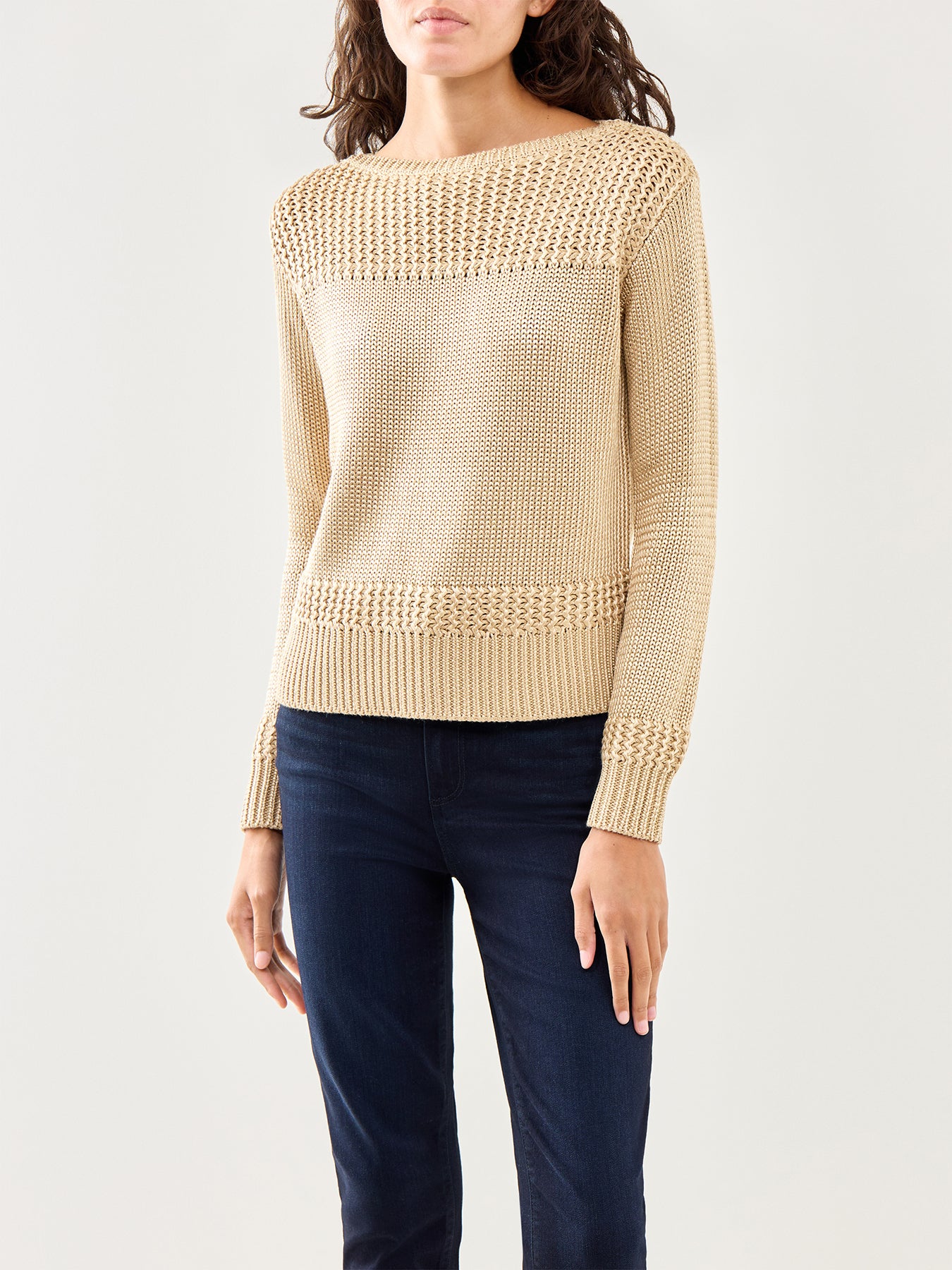 Jinhala Long Sleeve Cotton Pullover Tan - Image 4