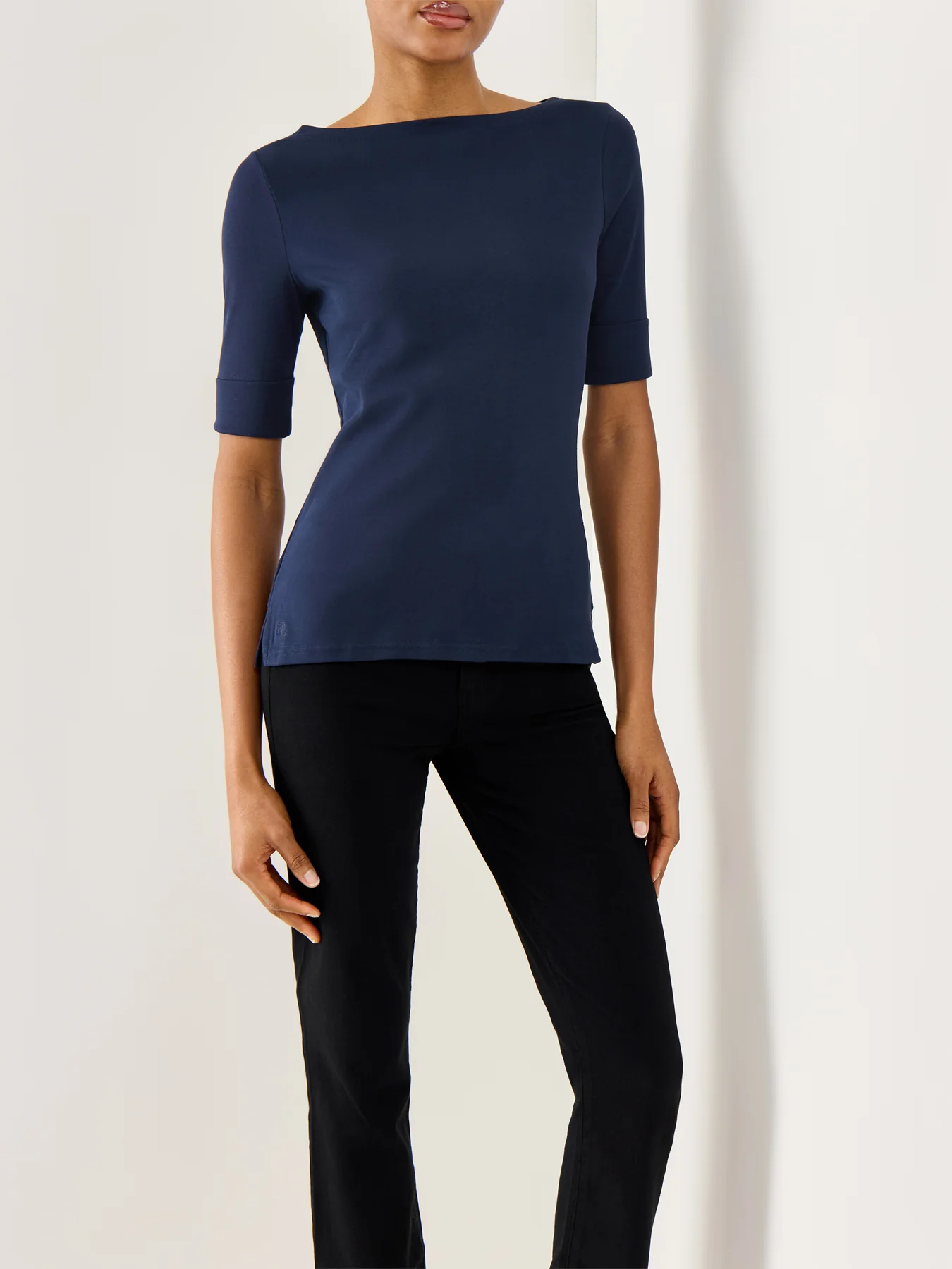 Judy Elbow Sleeve Knit Lauren Navy - Image 4