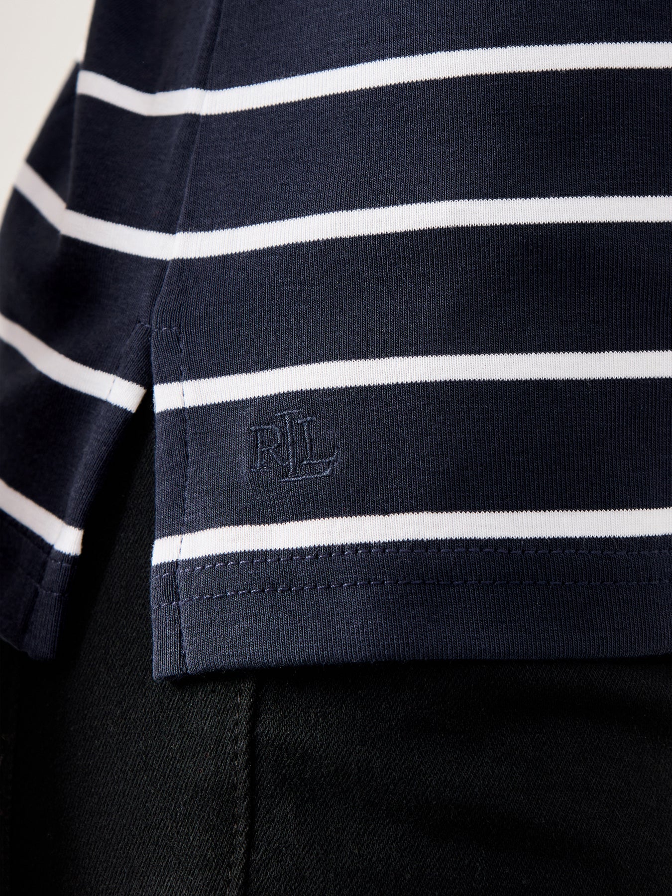 Judy Elbow Sleeve Top Lauren Navy White - Image 3