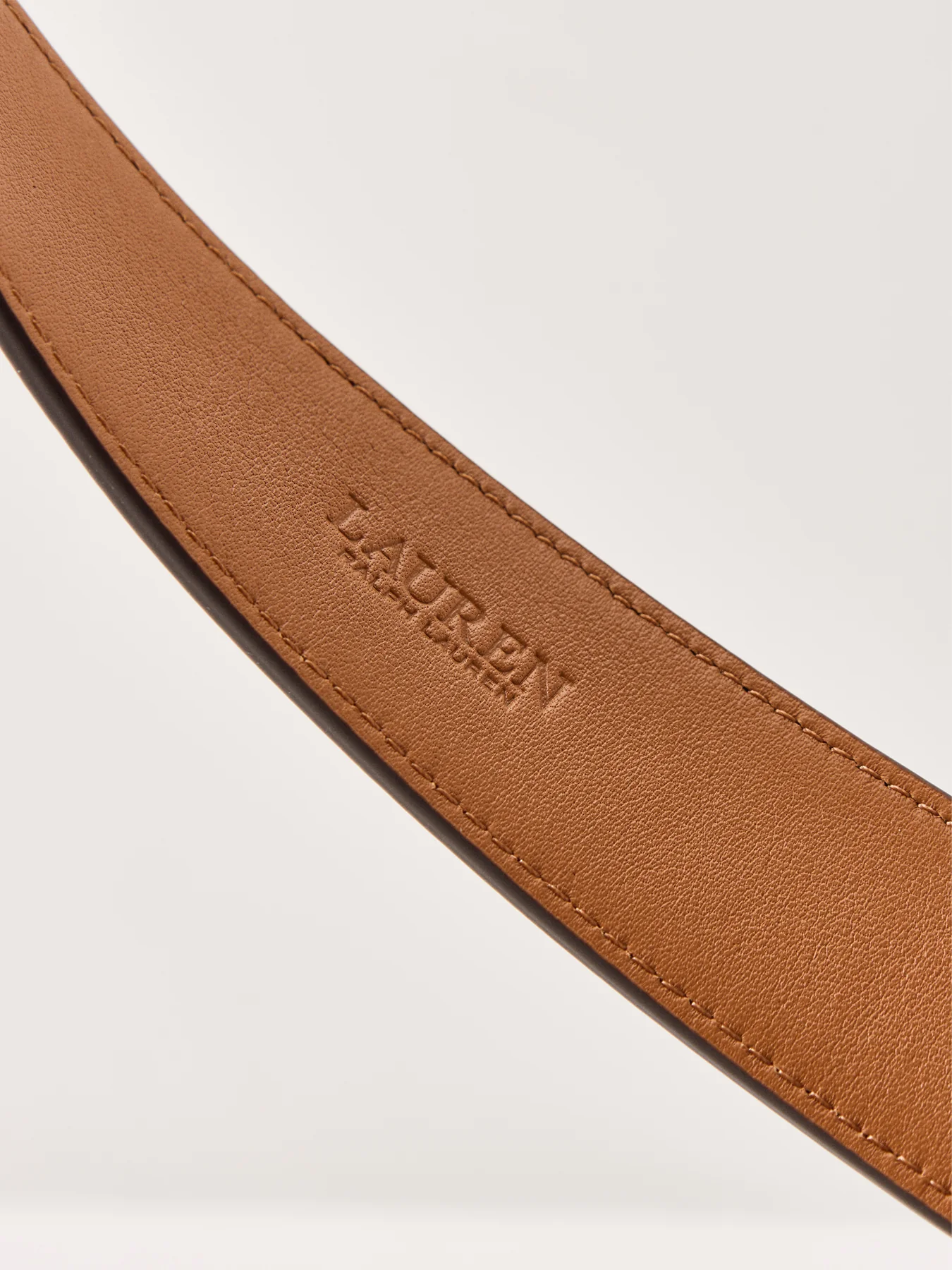 Logo Keeper Leather Belt Medium Tan - Image 3