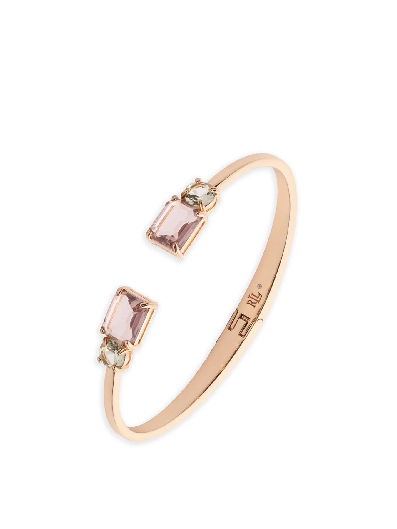 Open Stone Cuff Bracelet Gold