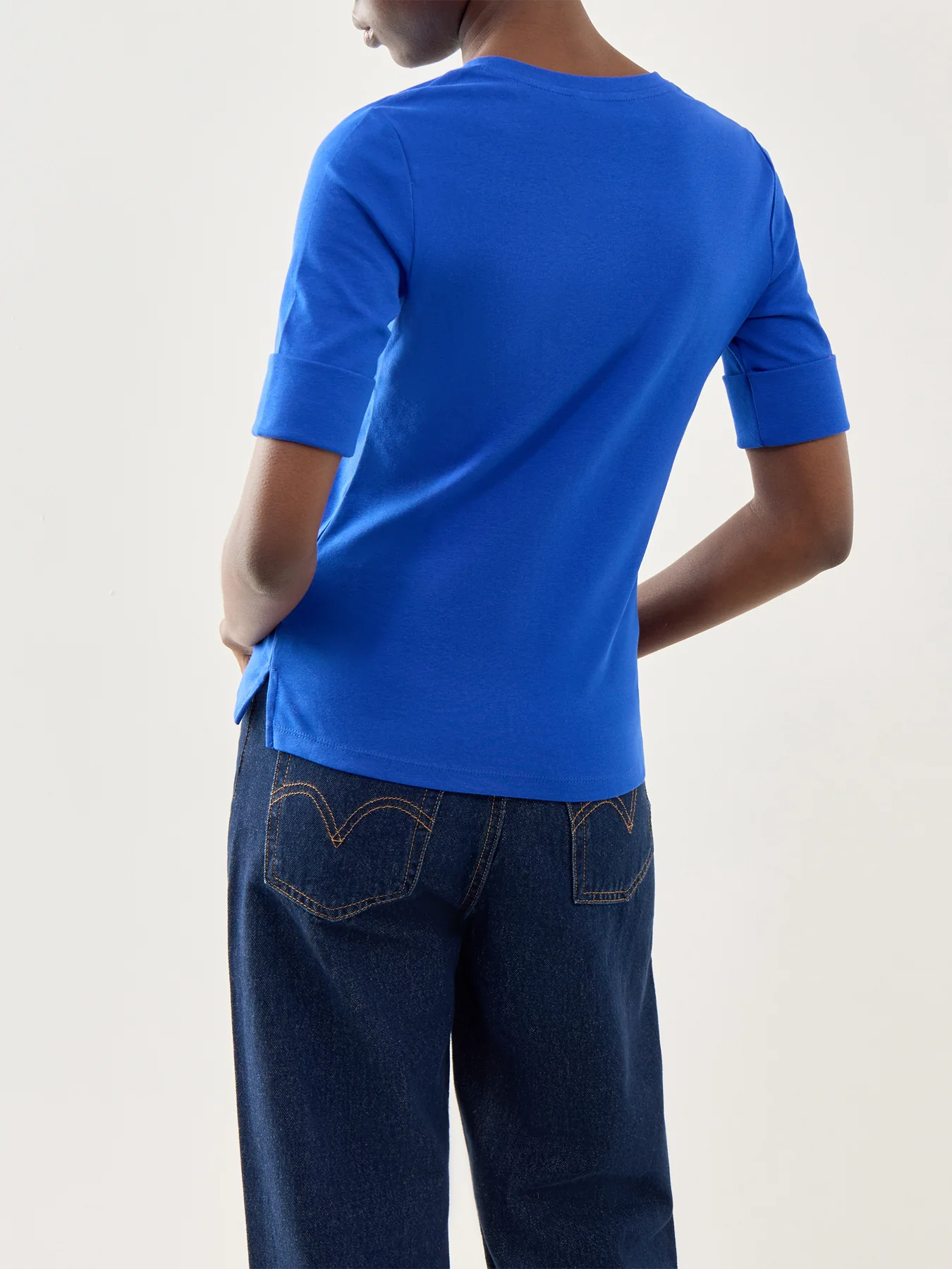 V Judy Elbow Sleeve Knit Cruise Royal - Image 5