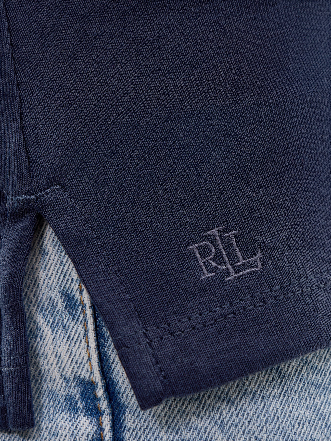 V Judy Elbow Sleeve Knit Navy - Image 3