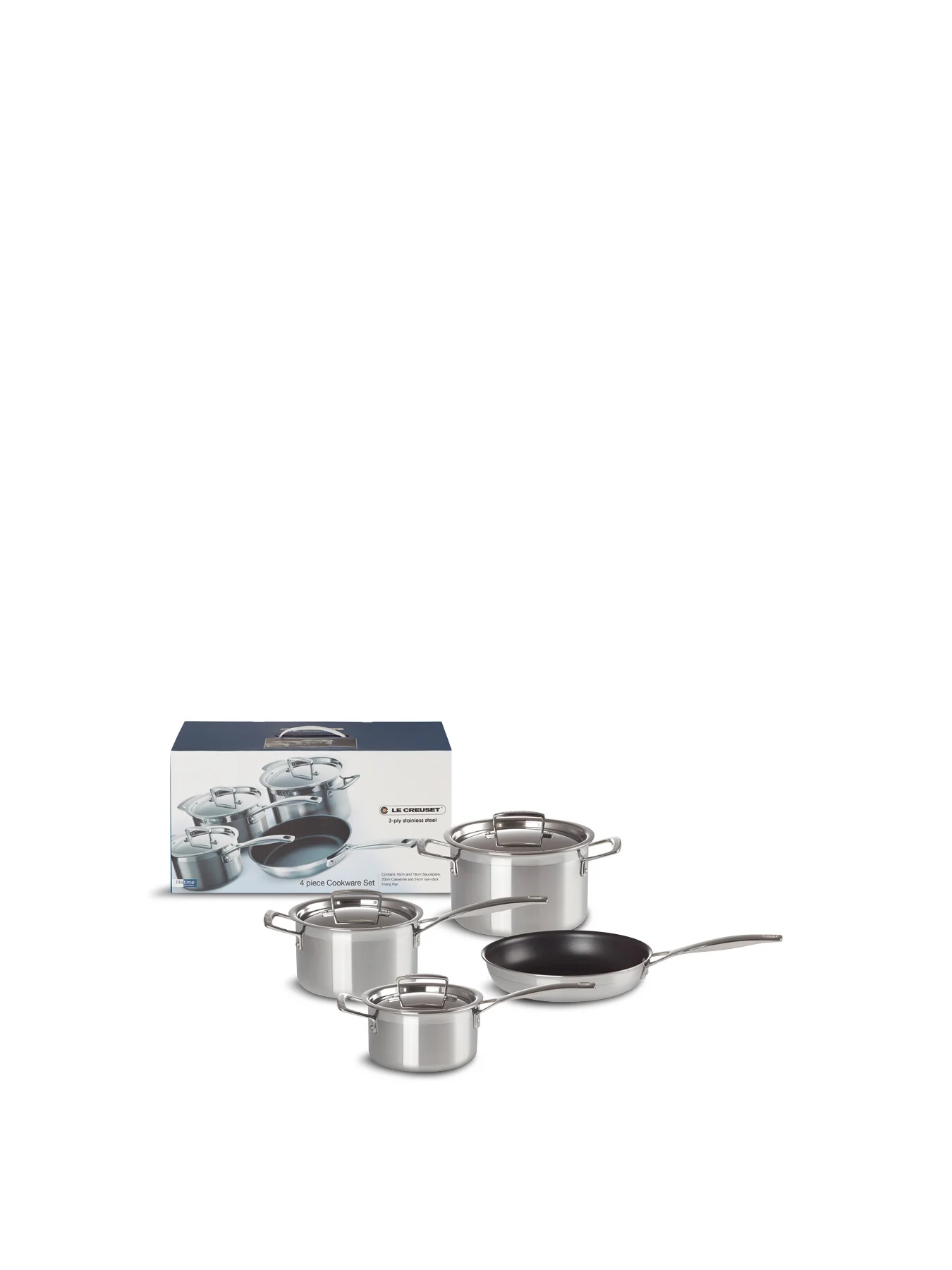 3-Ply Stainless Steel 4-piece Cookware Set - Image 9