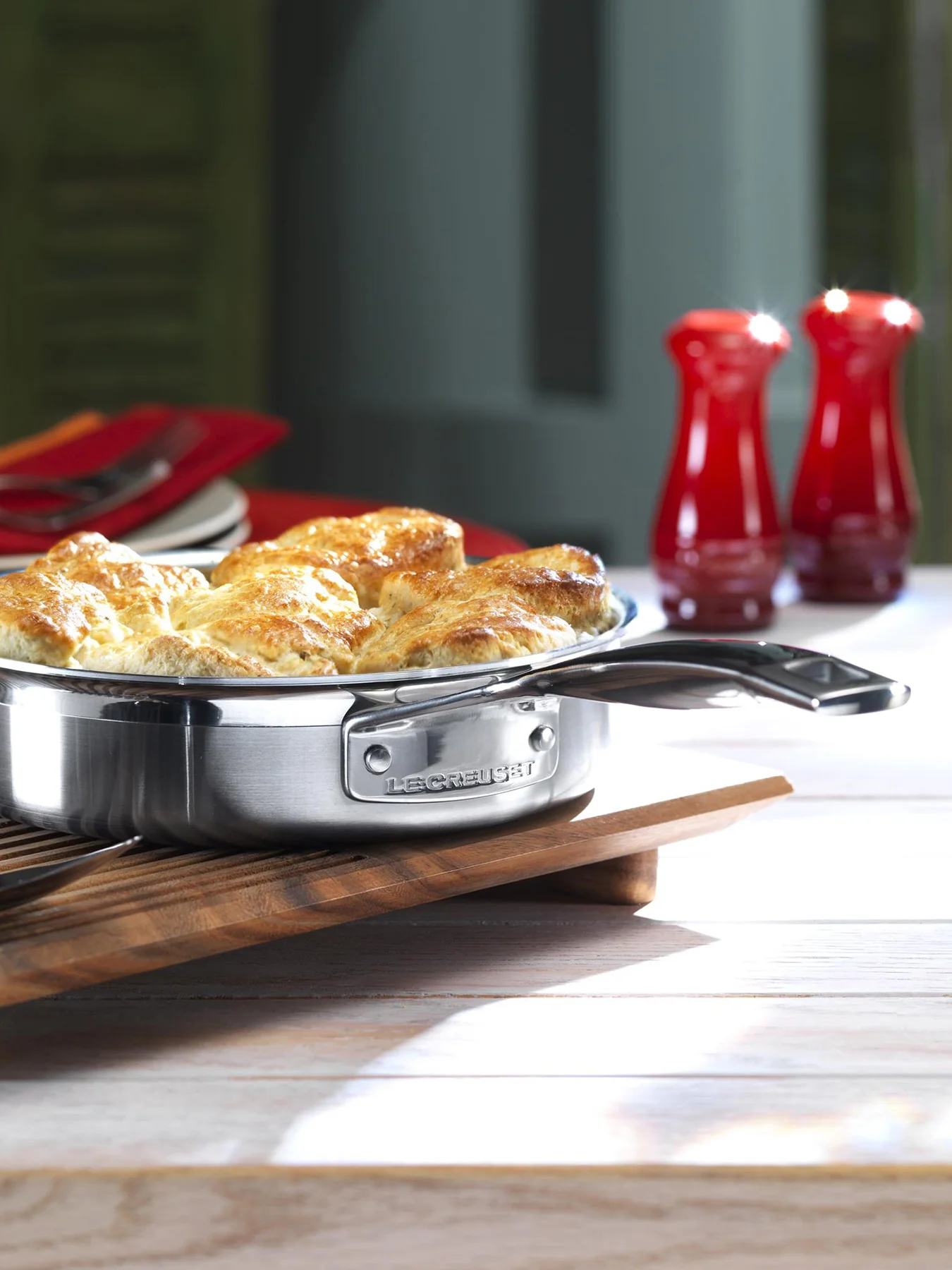 3-Ply Stainless Steel Uncoated Sauté Pan with Lid 24cm - Image 4