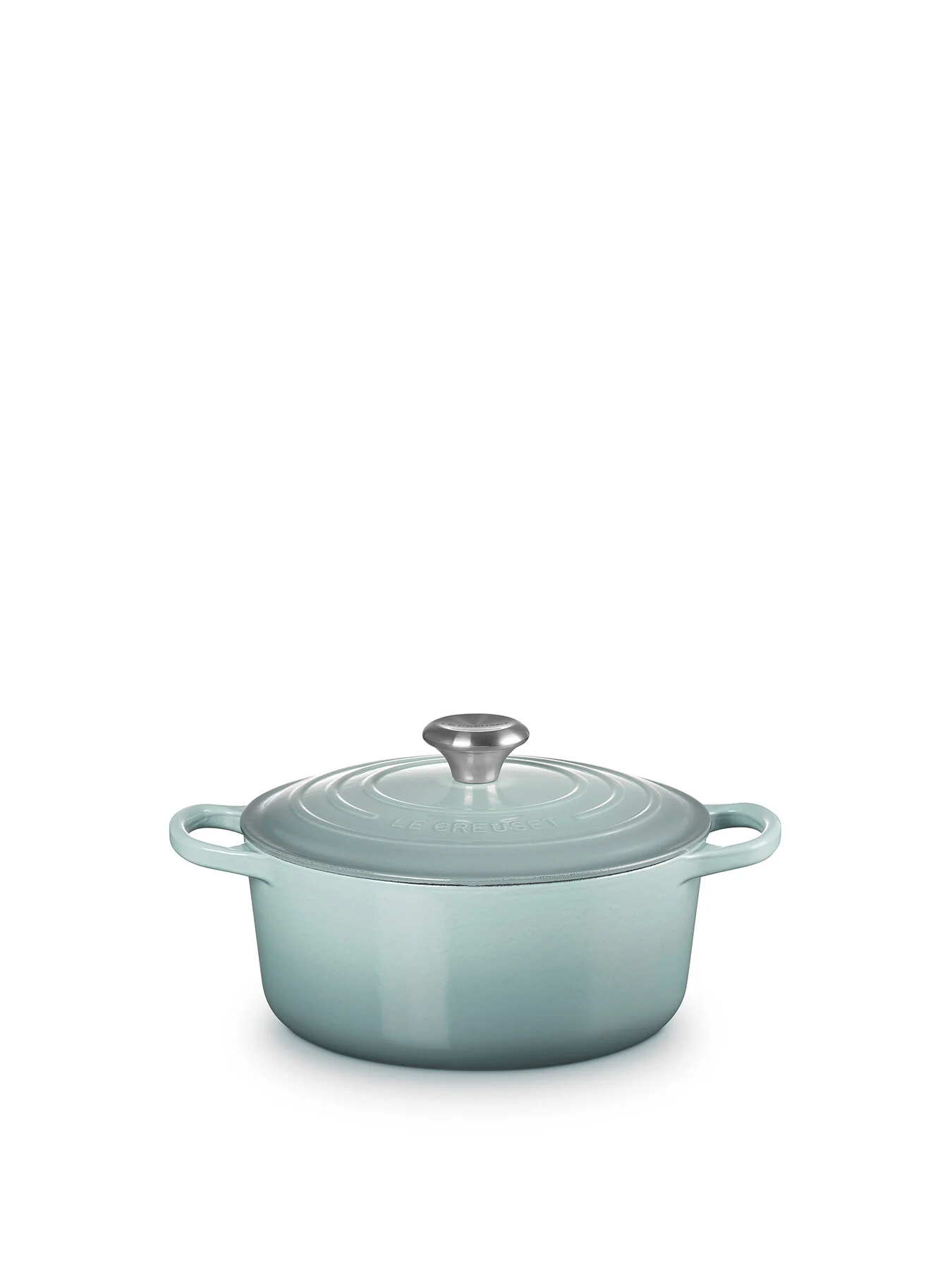Cast Iron Round Casserole 24cm Sea Salt - Image 2