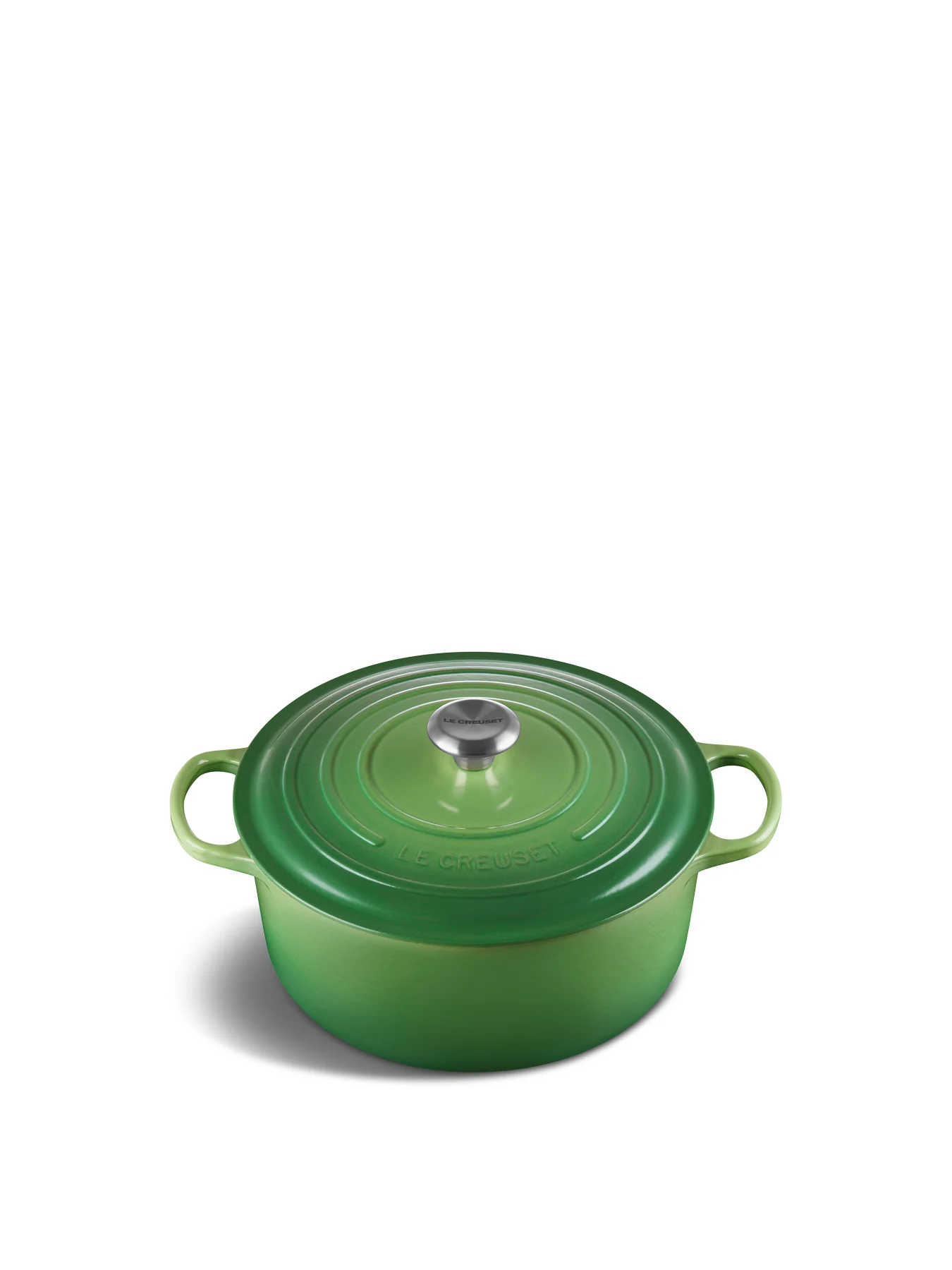 Cast Iron Round Casserole 28cm Bamboo Green - Image 4