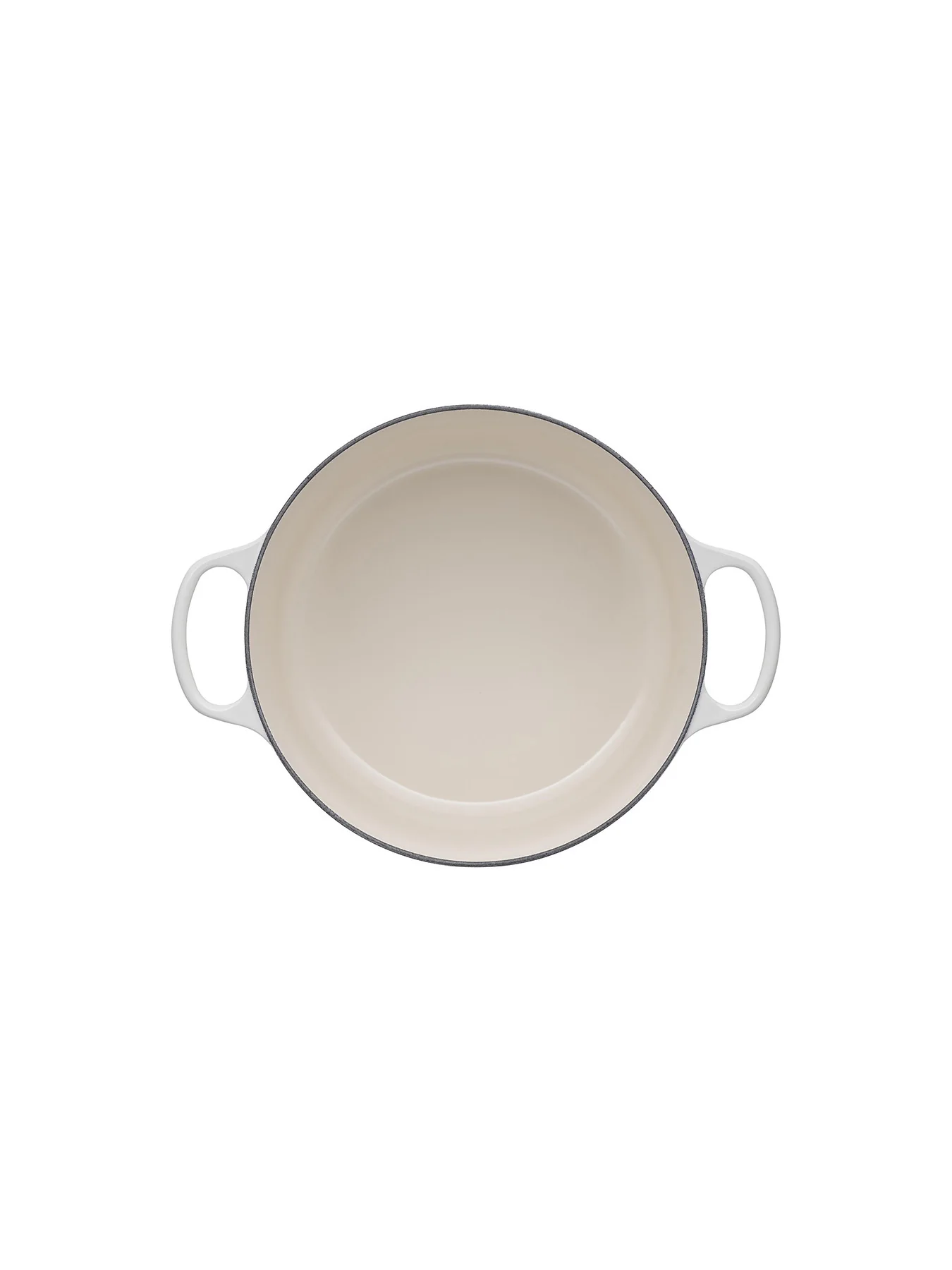 Cast Iron Round Casserole 28cm Meringue - Image 4