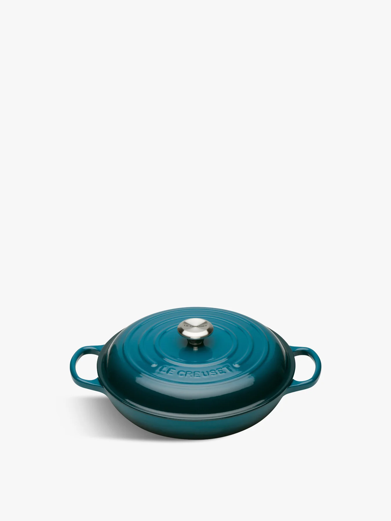Cast Iron Shallow Casserole 30cm Deep Teal - Image 6