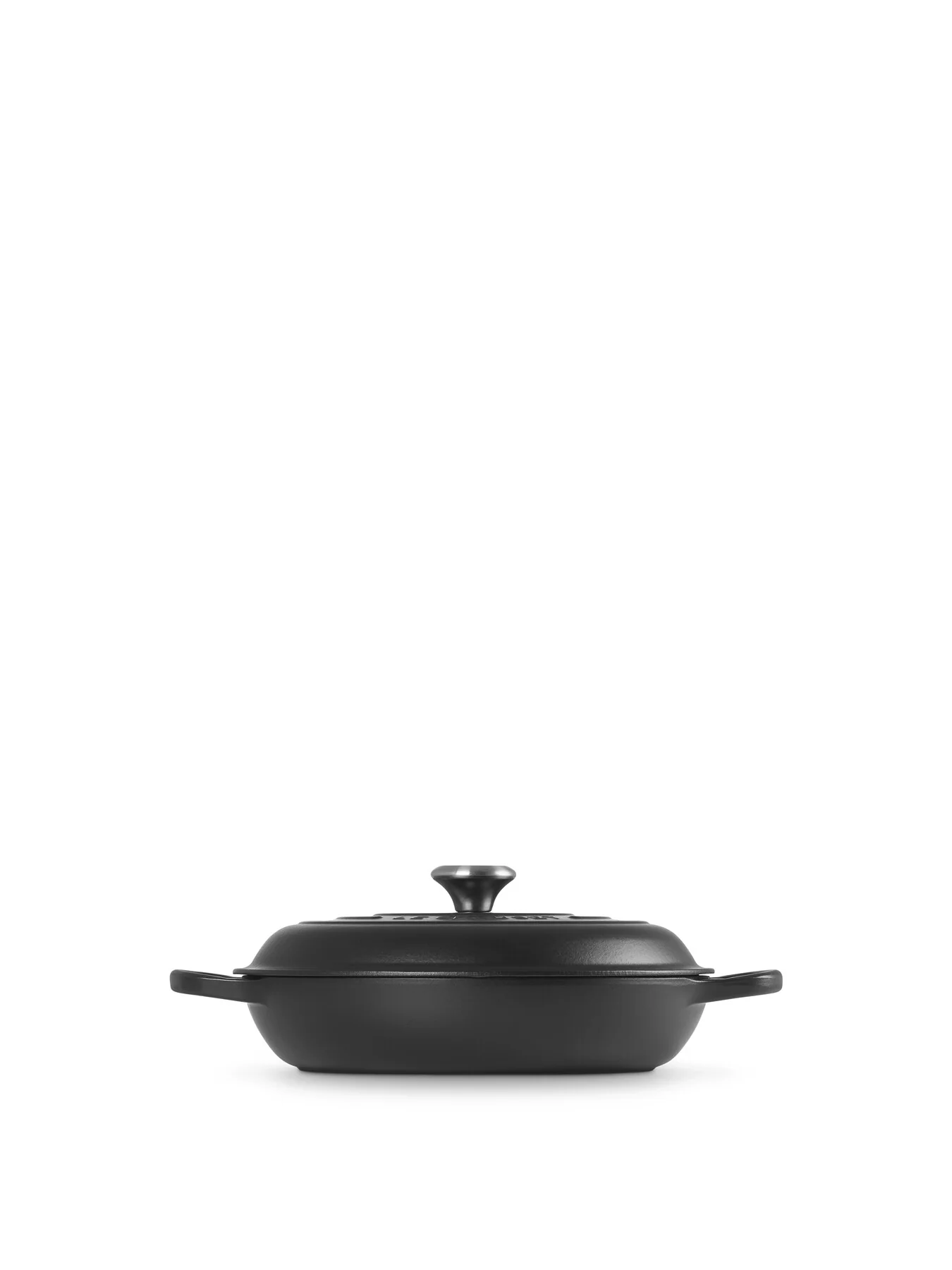 Cast Iron Shallow Casserole Satin Black 30cm - Image 2