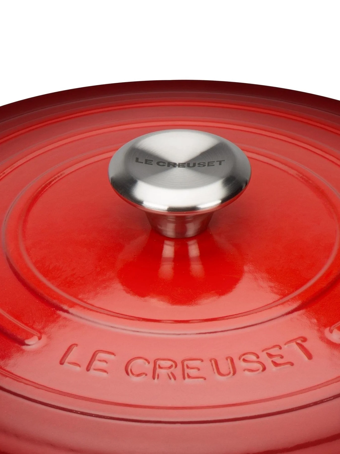 Cast Iron Round Casserole 28cm Dish Cerise - Image 5