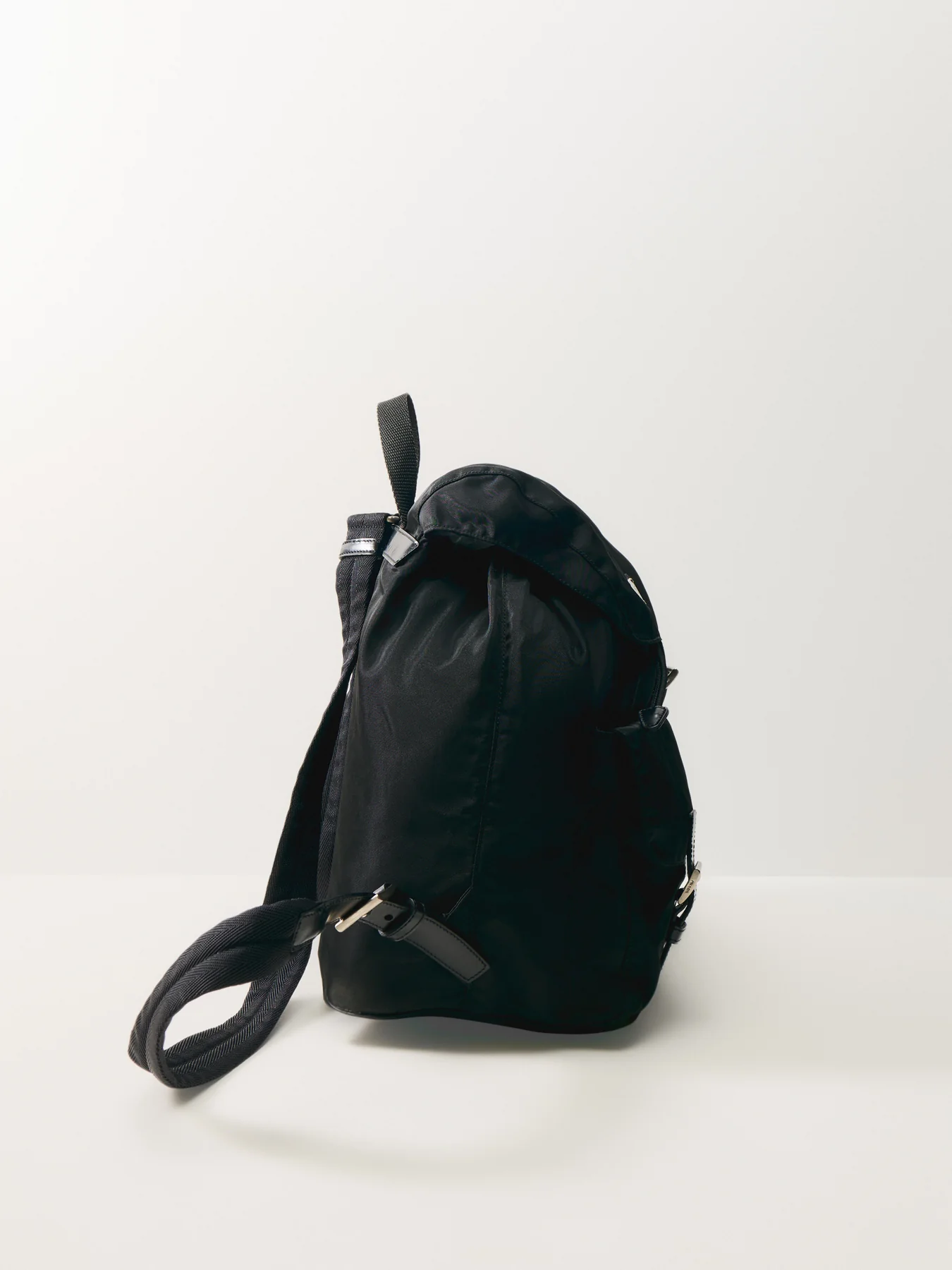 Vintage Prada Tessuto Nylon Backpack Black - Image 4