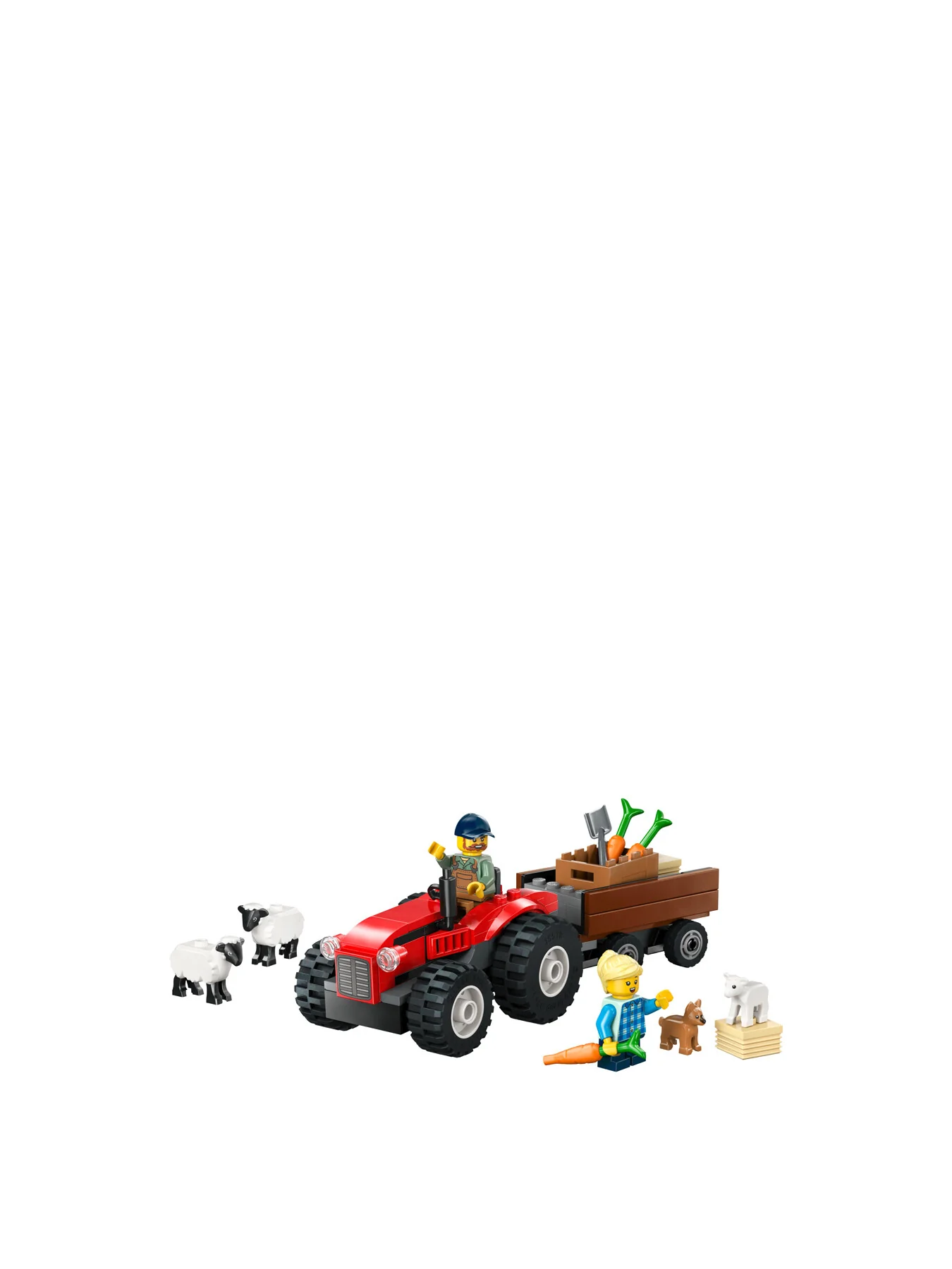 Red Farm Tractor with Trailer and Sheep 60461 - Image 2