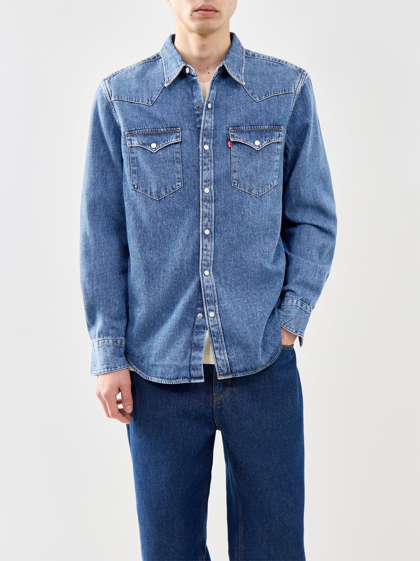 Barstow Western Shirt Blue - Image 4
