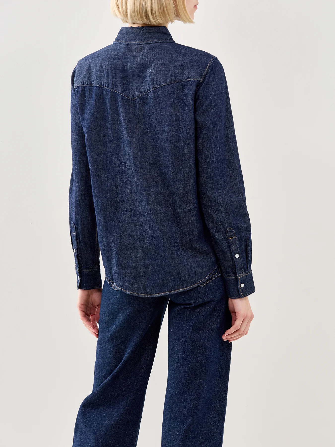Iconic Western Shirt Blue - Image 5