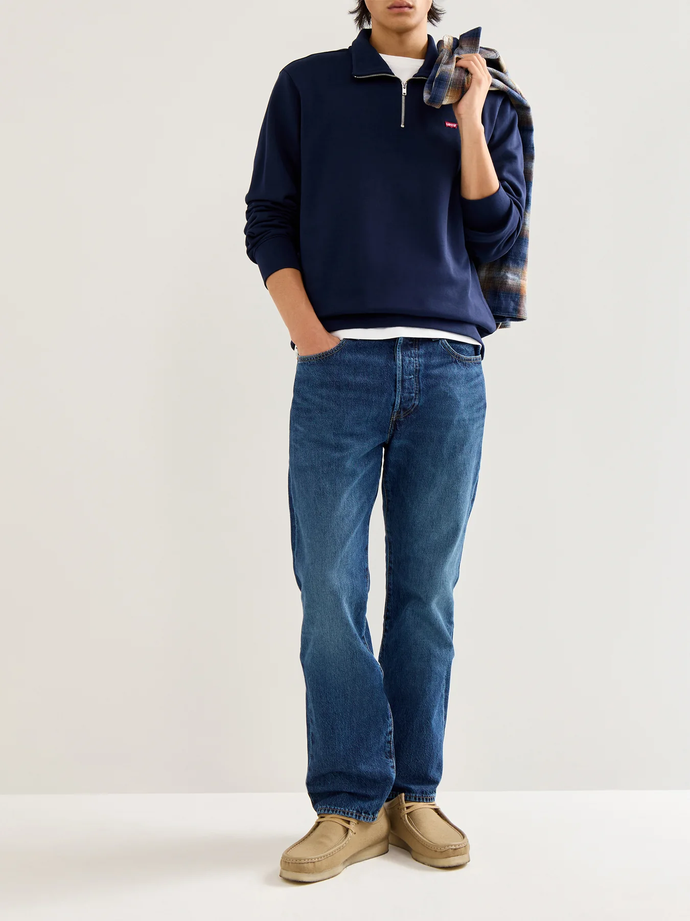 Original Hm 1/4 Zip Navy - Image 2