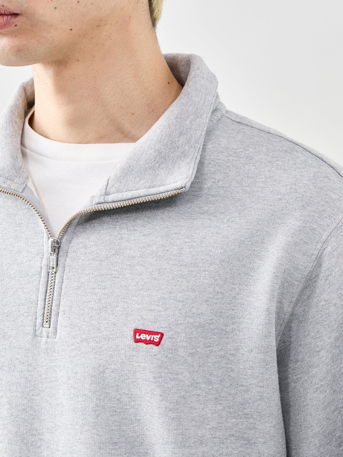 Original 1/4 Zip Sweatshirt Grey - Image 3