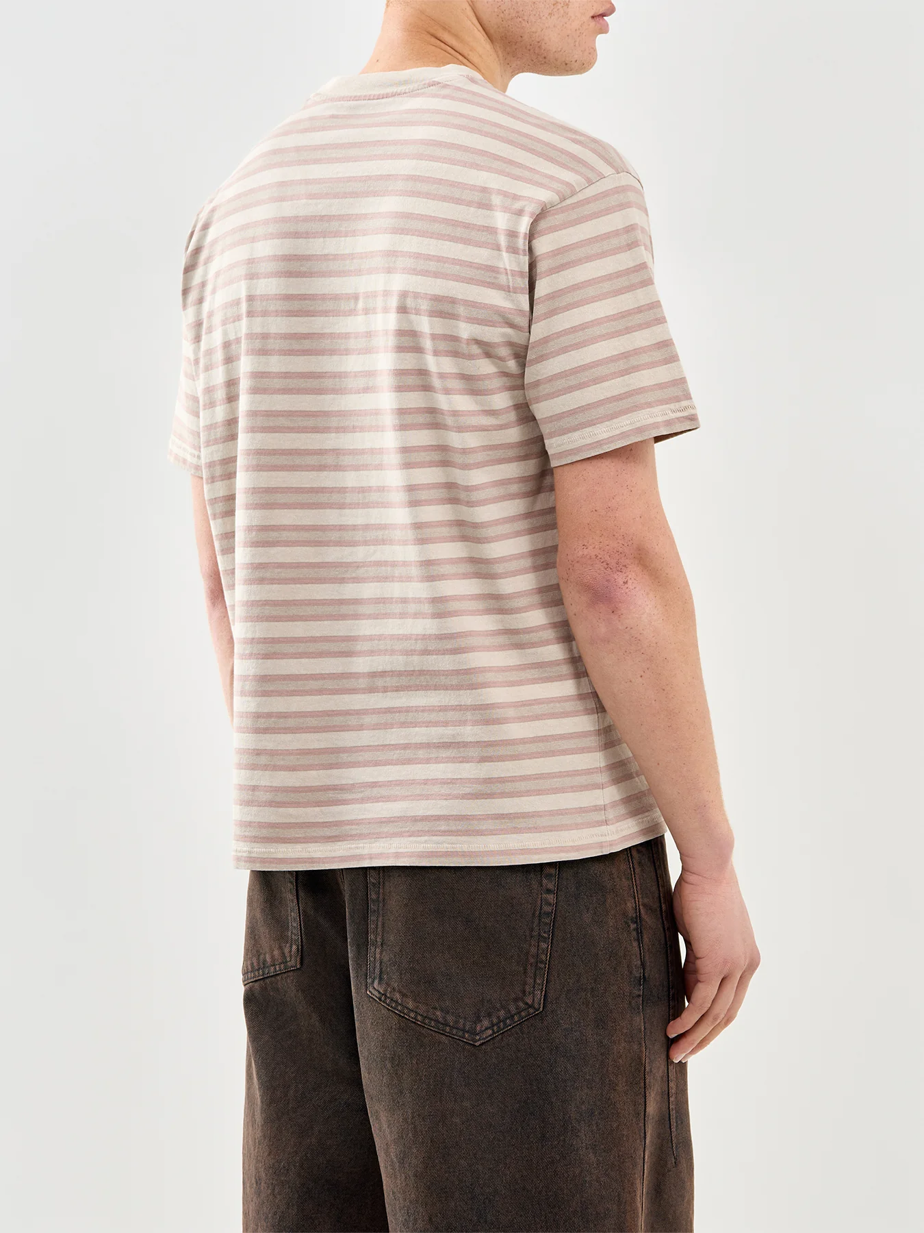 Red Tab Stripe T-Shirt Pink - Image 5