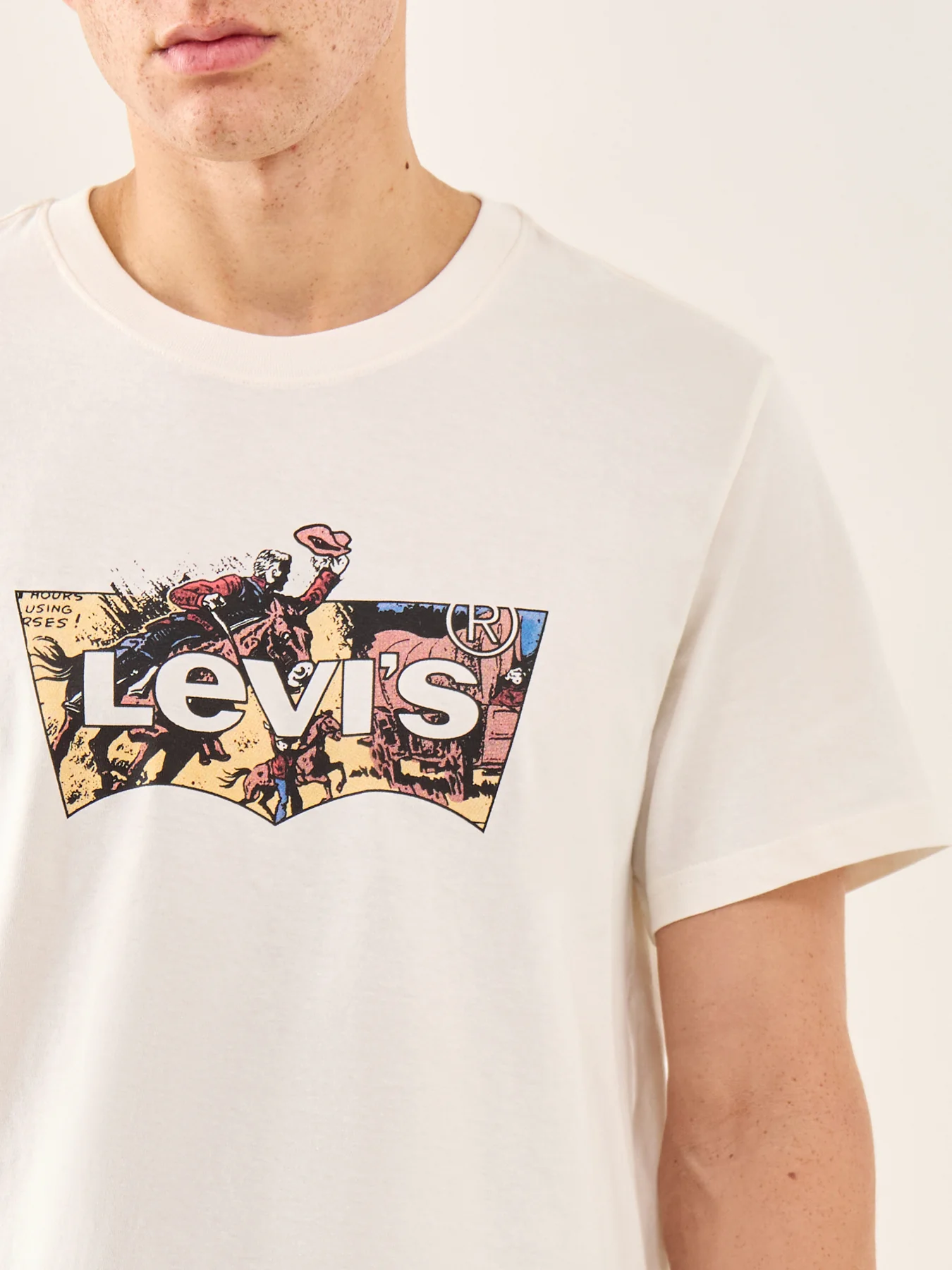 Relaxed Fit BW T-Shirt Cream - Image 3