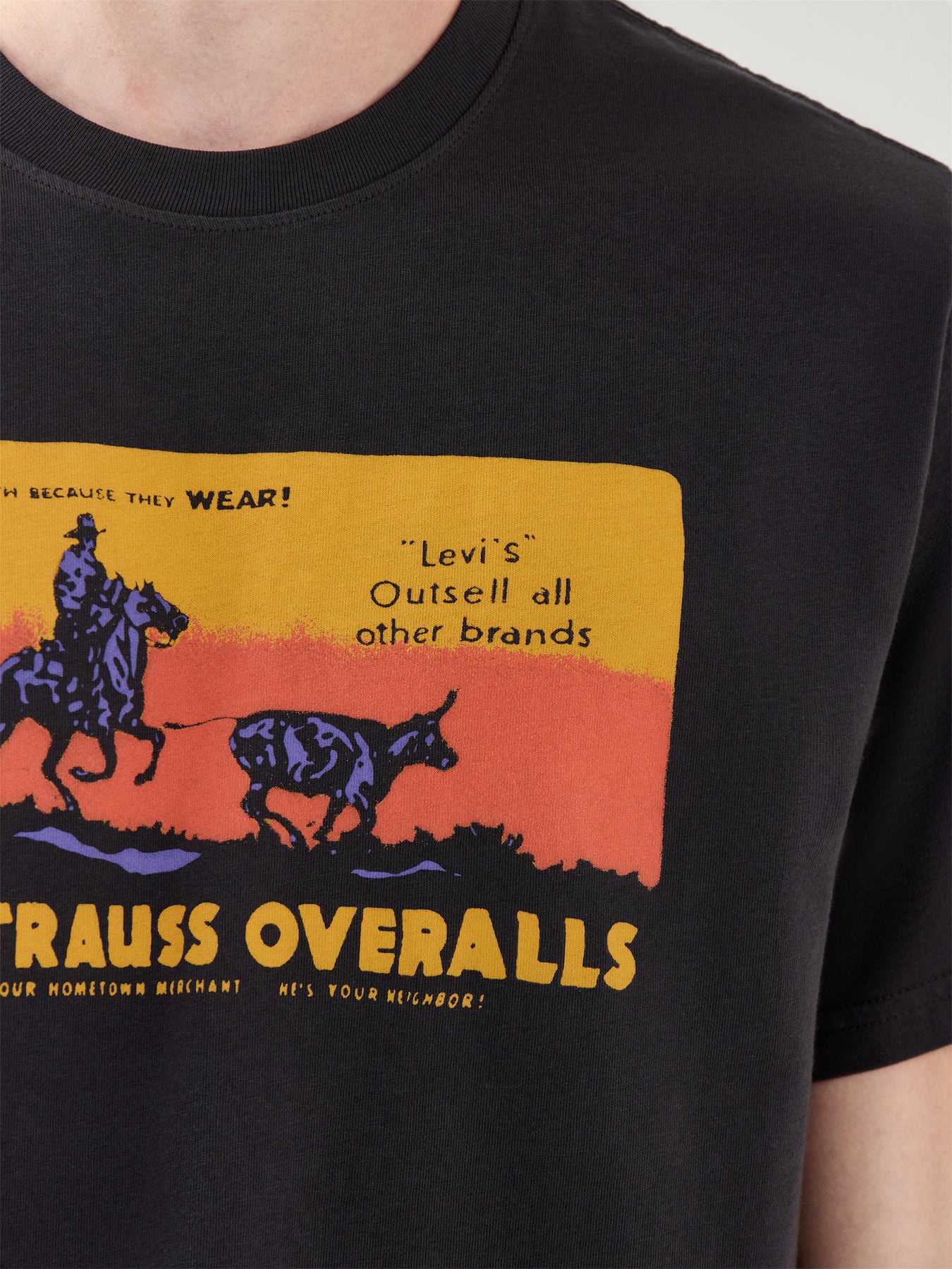 Relaxed Fit Tee Horizen Graphic Black - Image 3