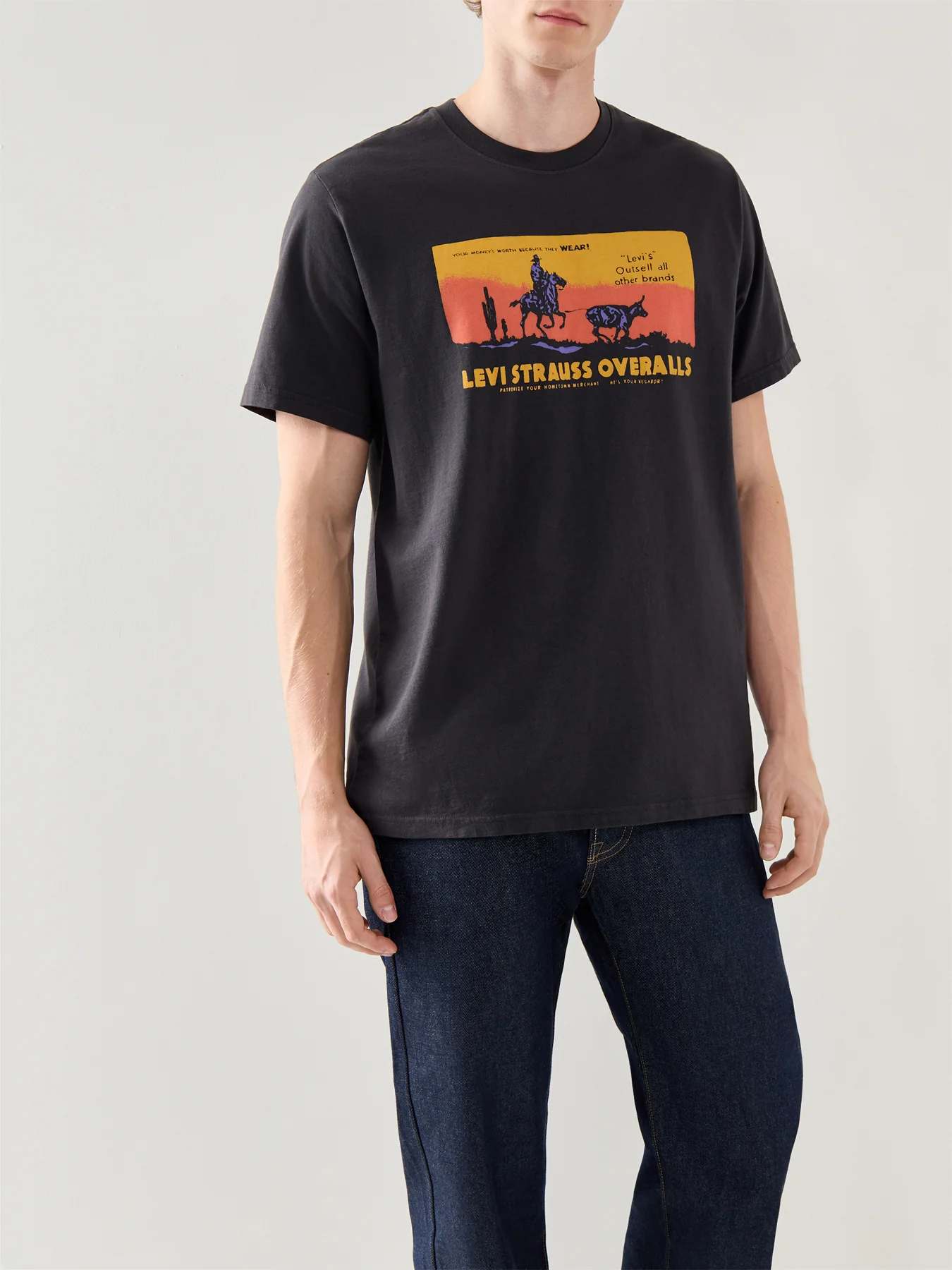 Relaxed Fit Tee Horizen Graphic Black - Image 4