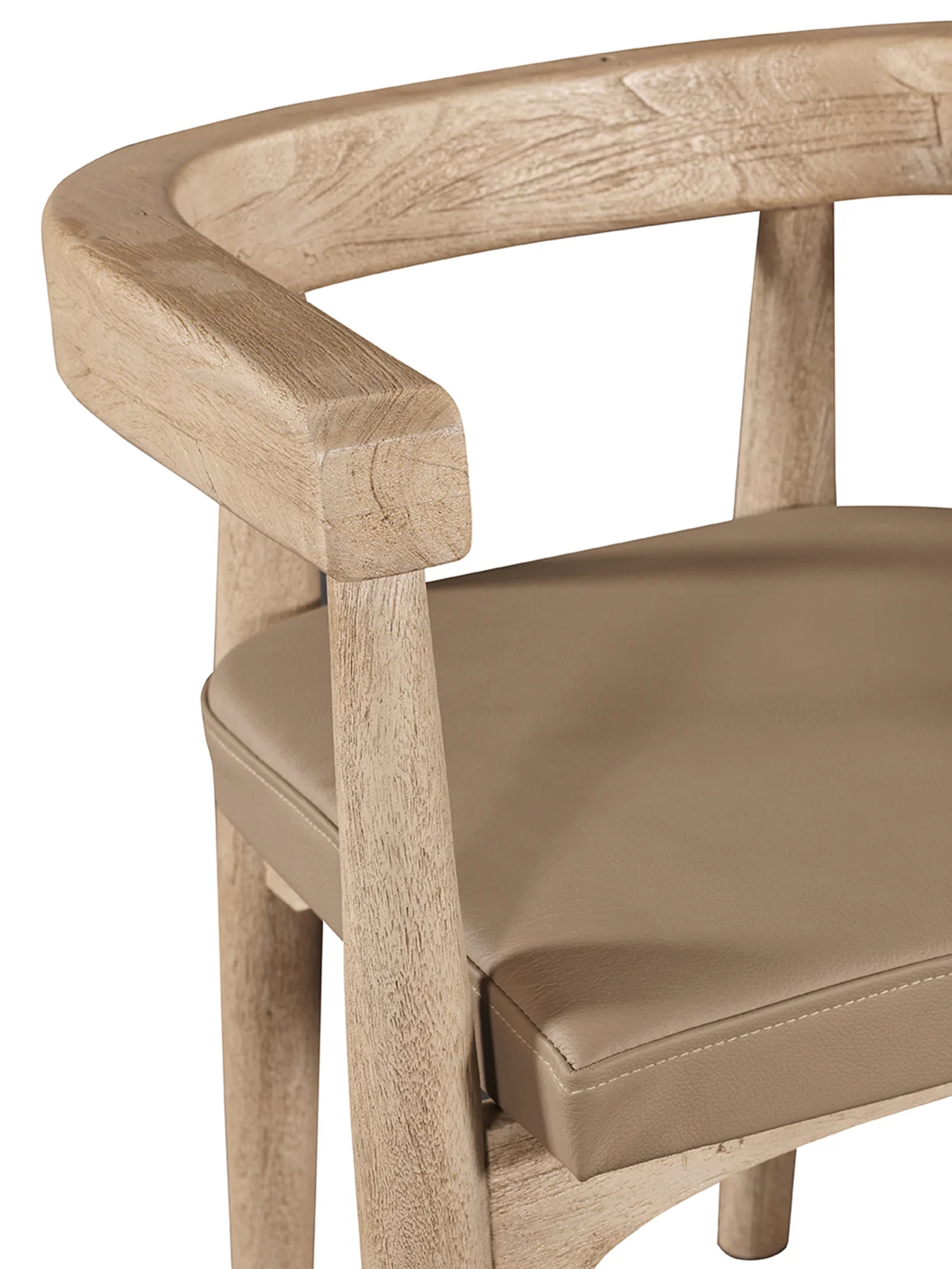 Arena Leather Dining Chair Brown - Image 3
