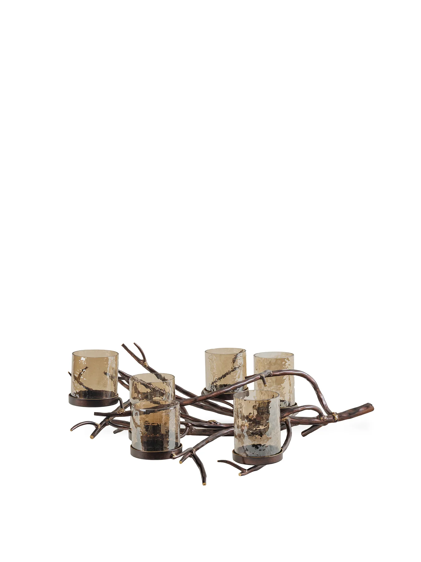 Ember 6 Light Candle Holder Brown - Image 2