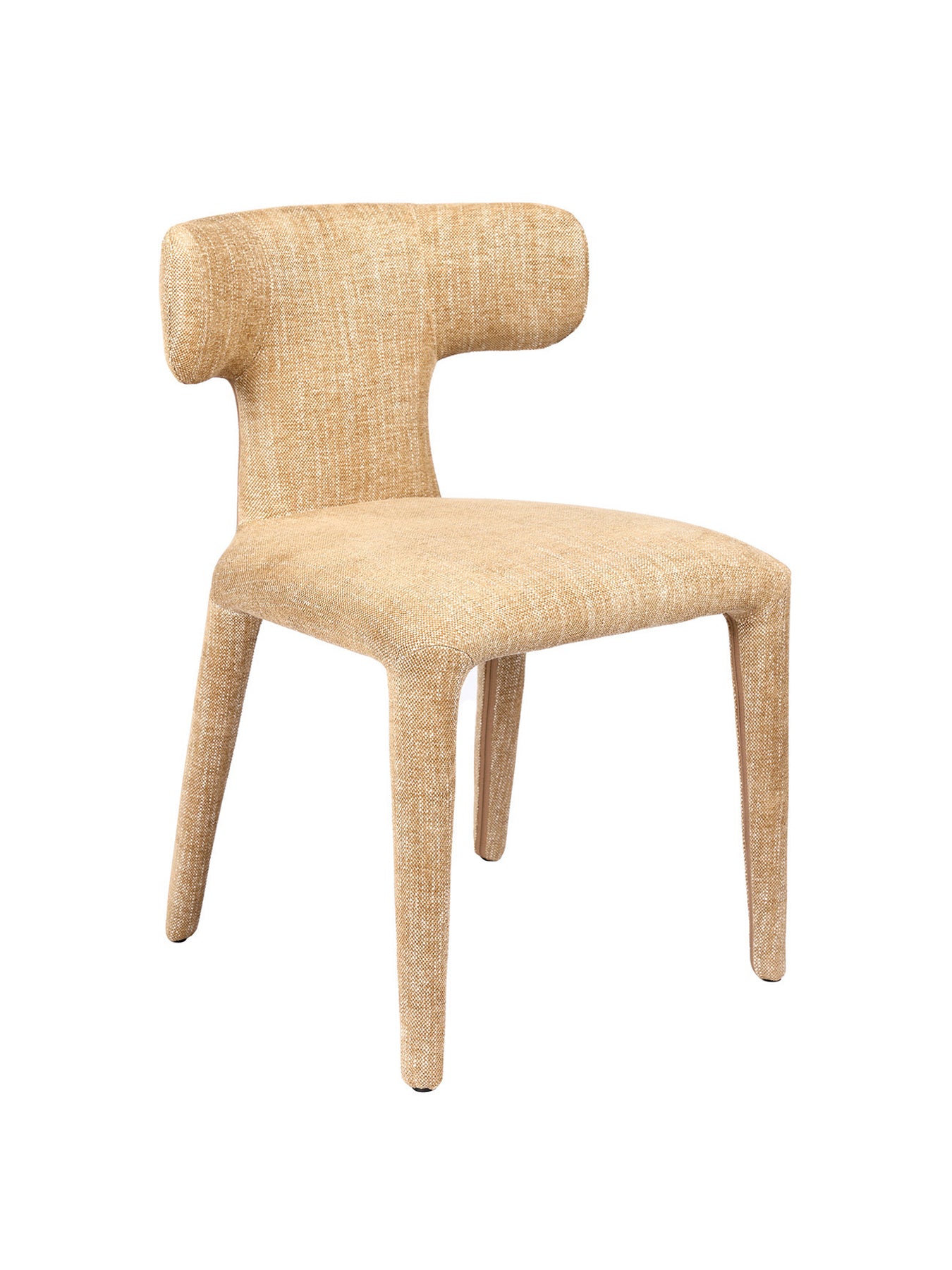 Pair of Milo Upholstered Dining Chairs in Wheat - Image 3