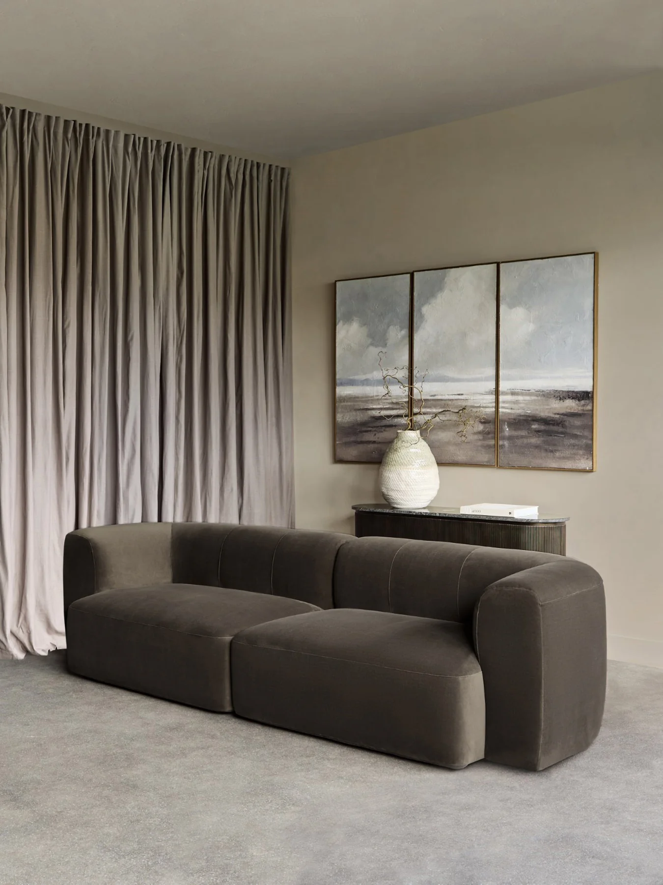 Wicklow Sofa In Brown Velvet - Image 2