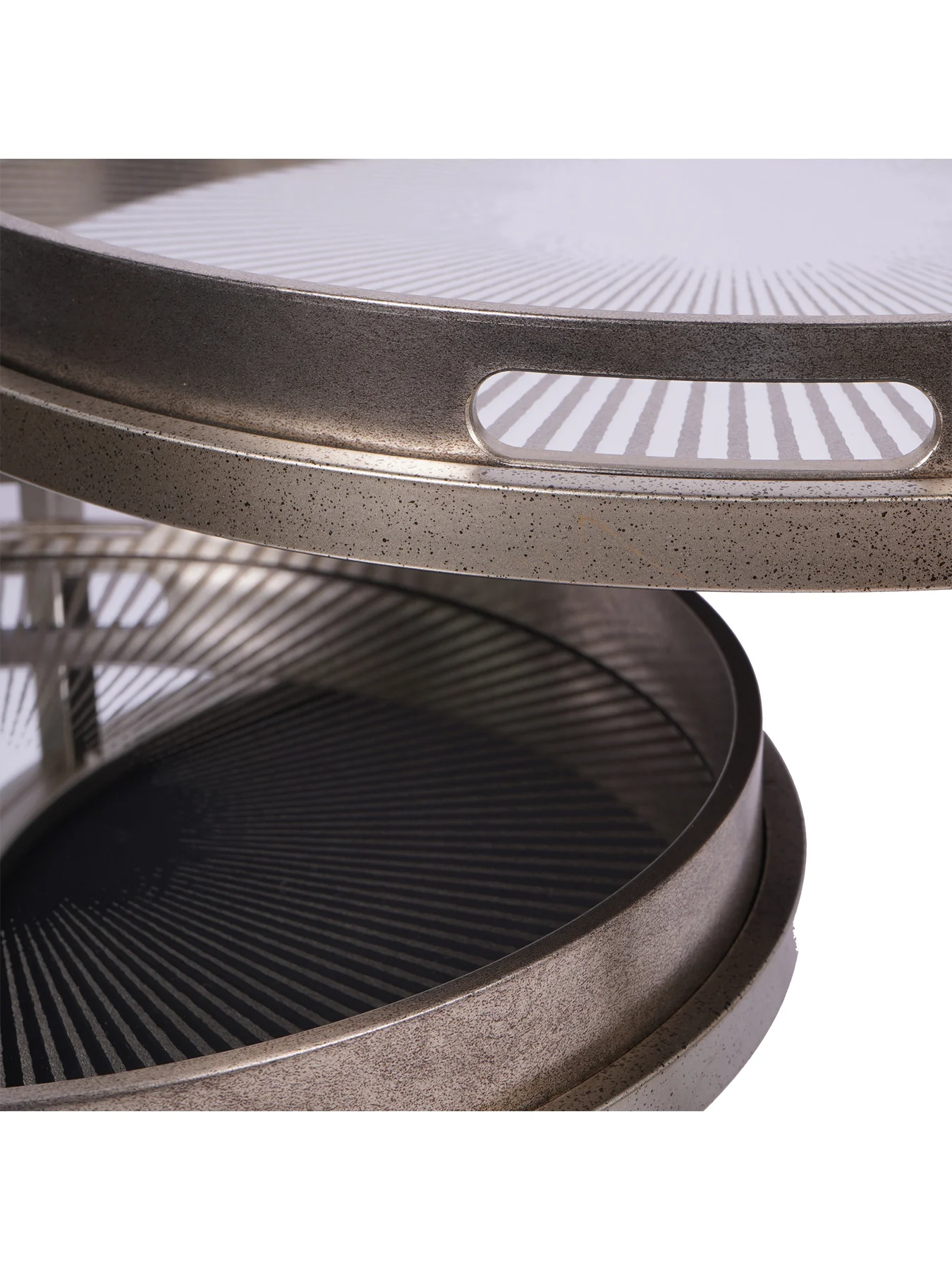 Sunburst Set 2 Side Tray Tables - Image 3