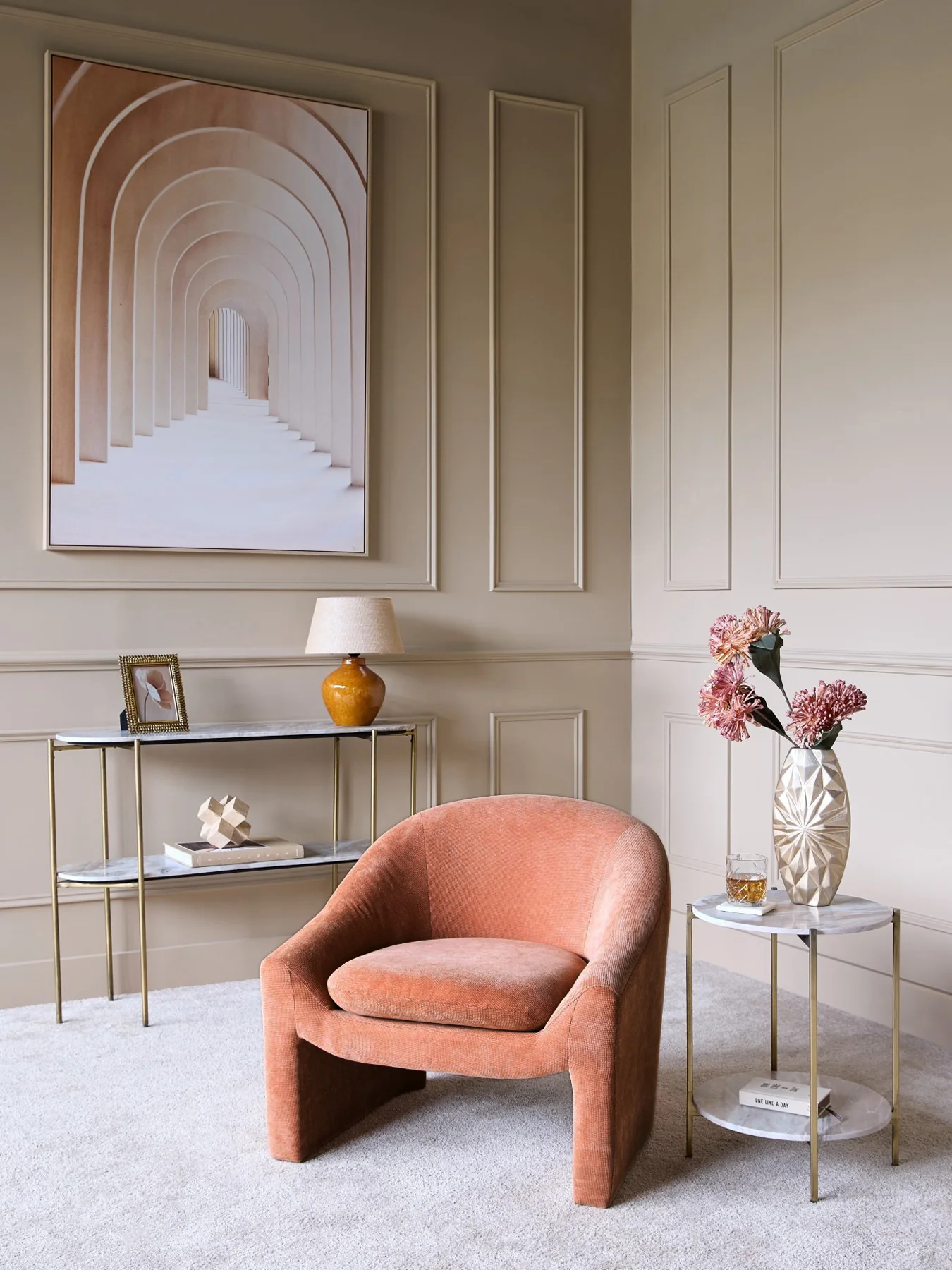 Rowley Chair Blush - Image 4