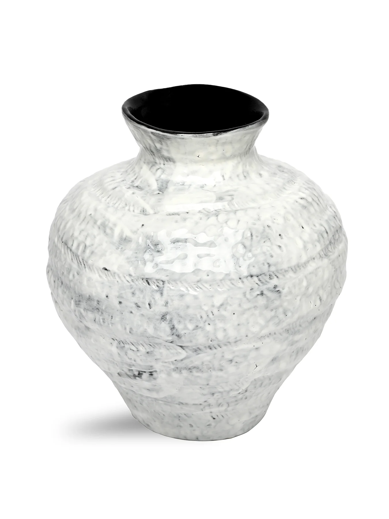Lunel White Glazed Vase Medium - Image 2
