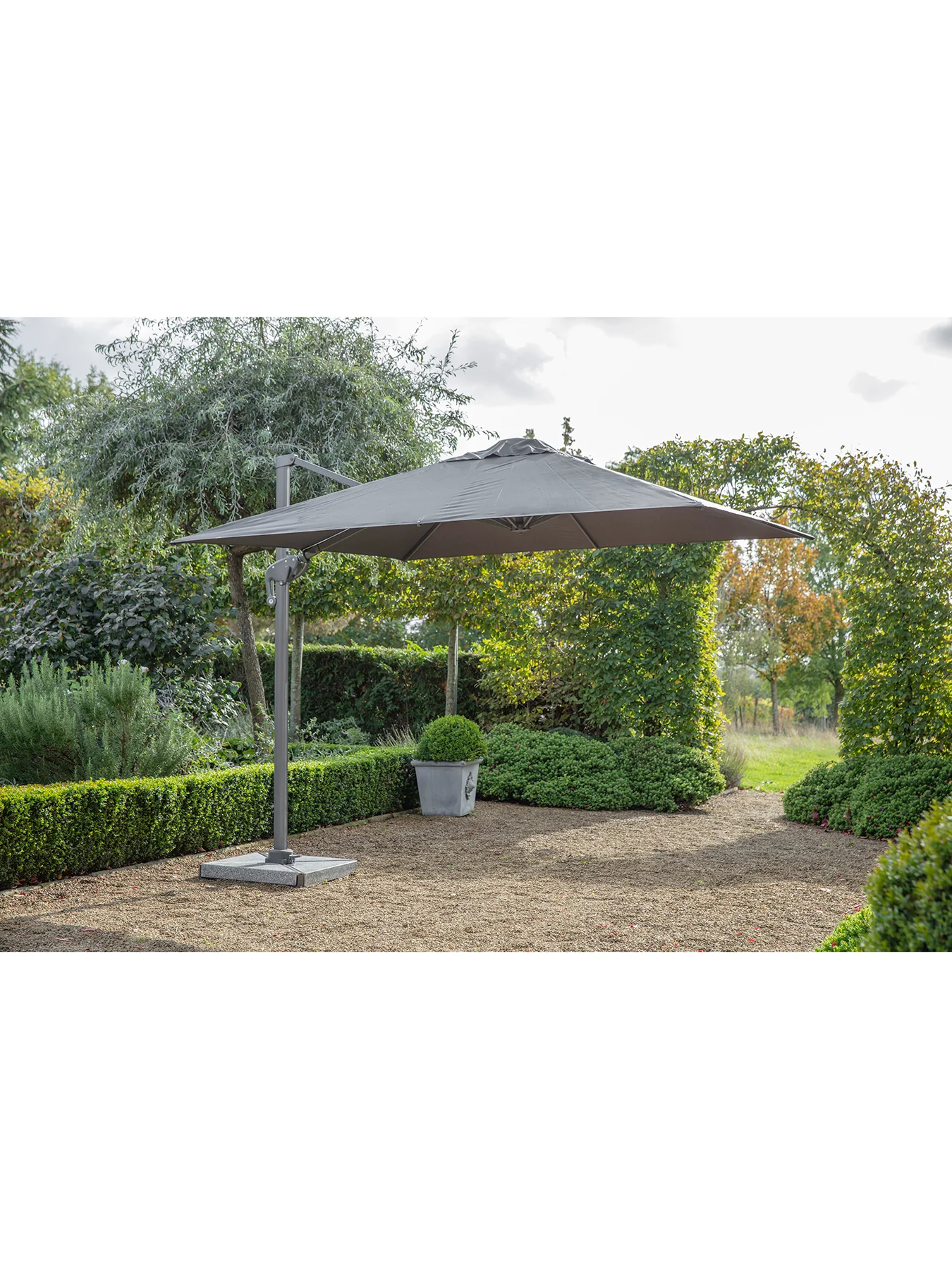 Lichfield Cantilever Garden Parasol Grey - Image 2