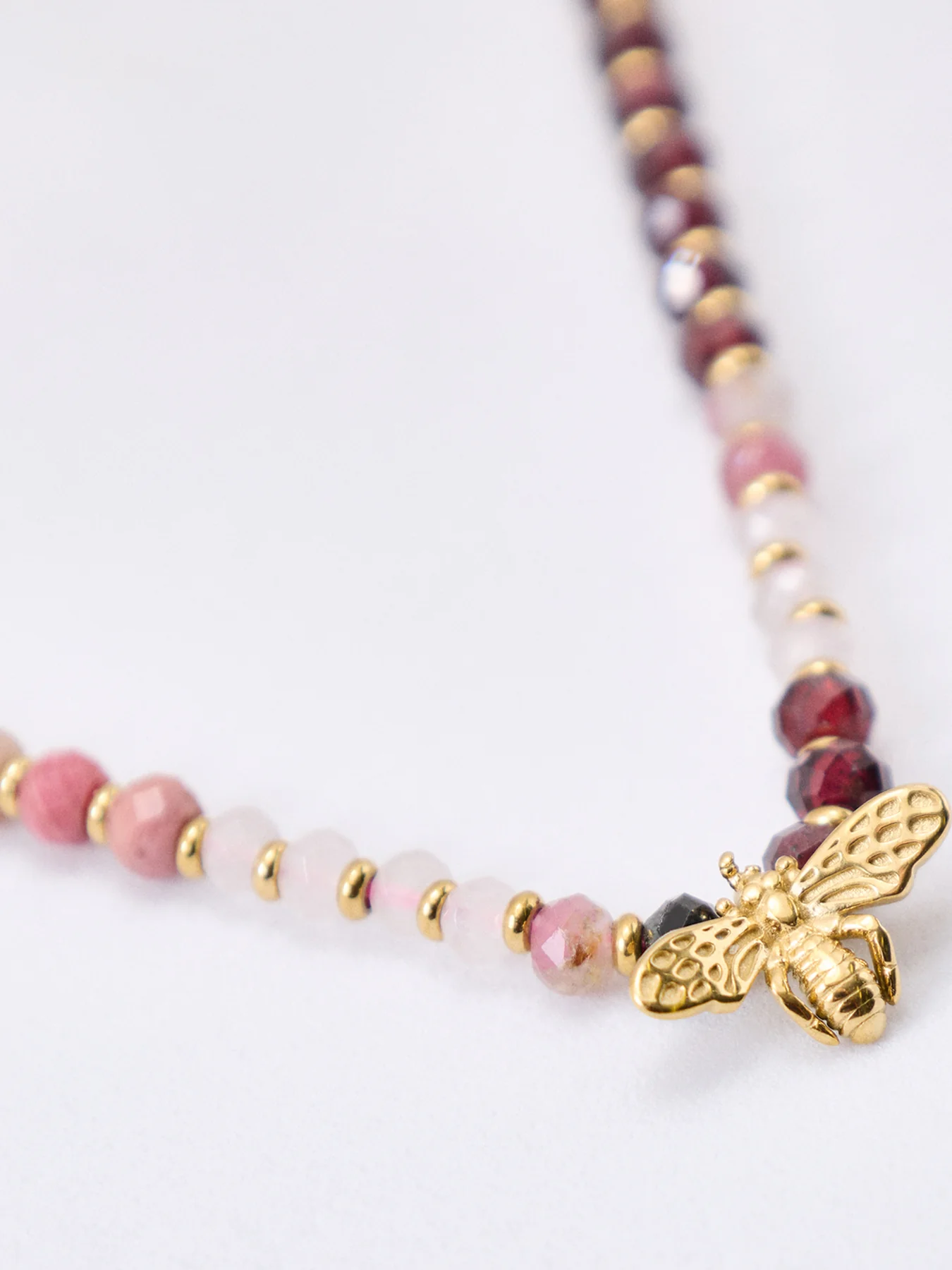 Semi-Precious Bee Pendant Necklace - Image 3