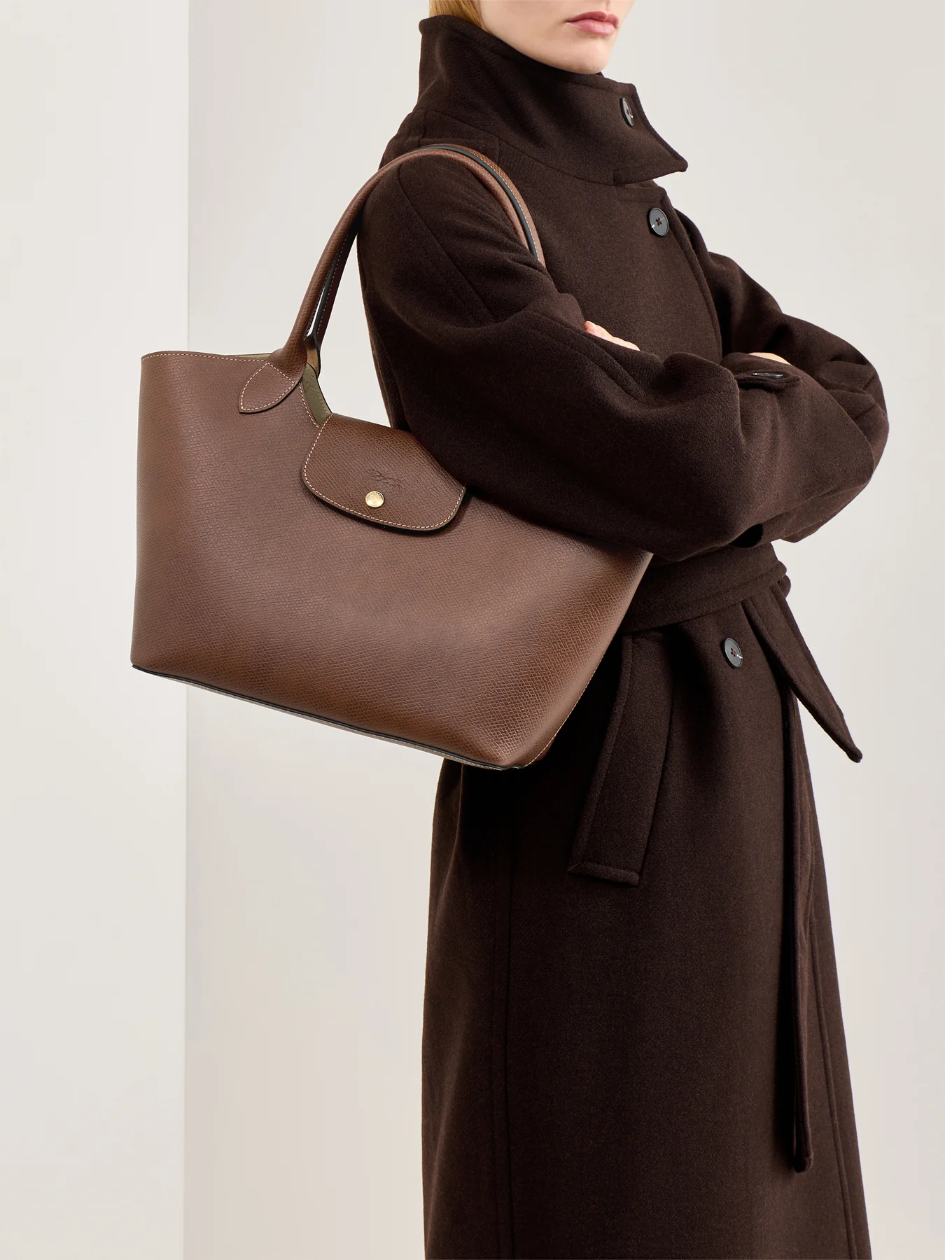 Epure Large Shoulder Bag Brown - Image 2