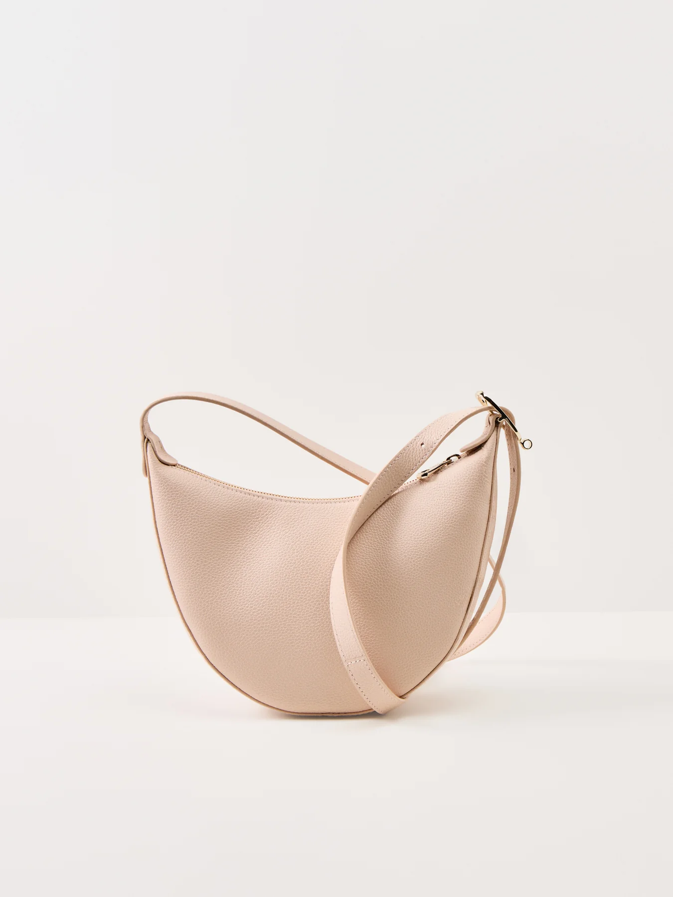 Le Foulonné Small Leather Crossbody Bag Cream - Image 3