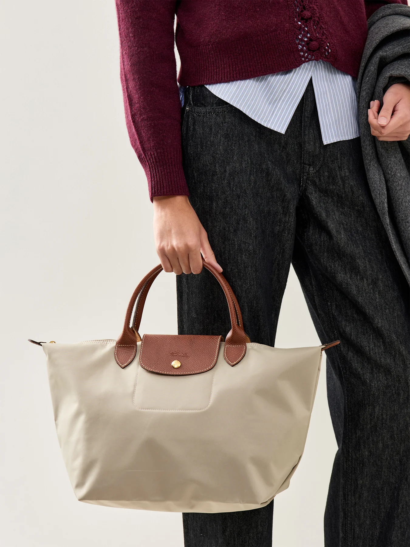 Le Pliage Original Medium Handbag Galet - Image 2
