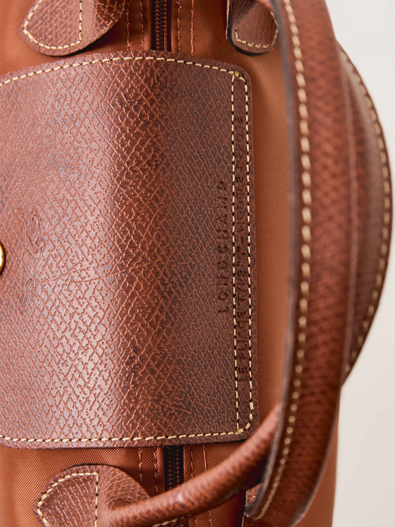 Le Pliage Small Nylon Handbag Cognac - Image 4