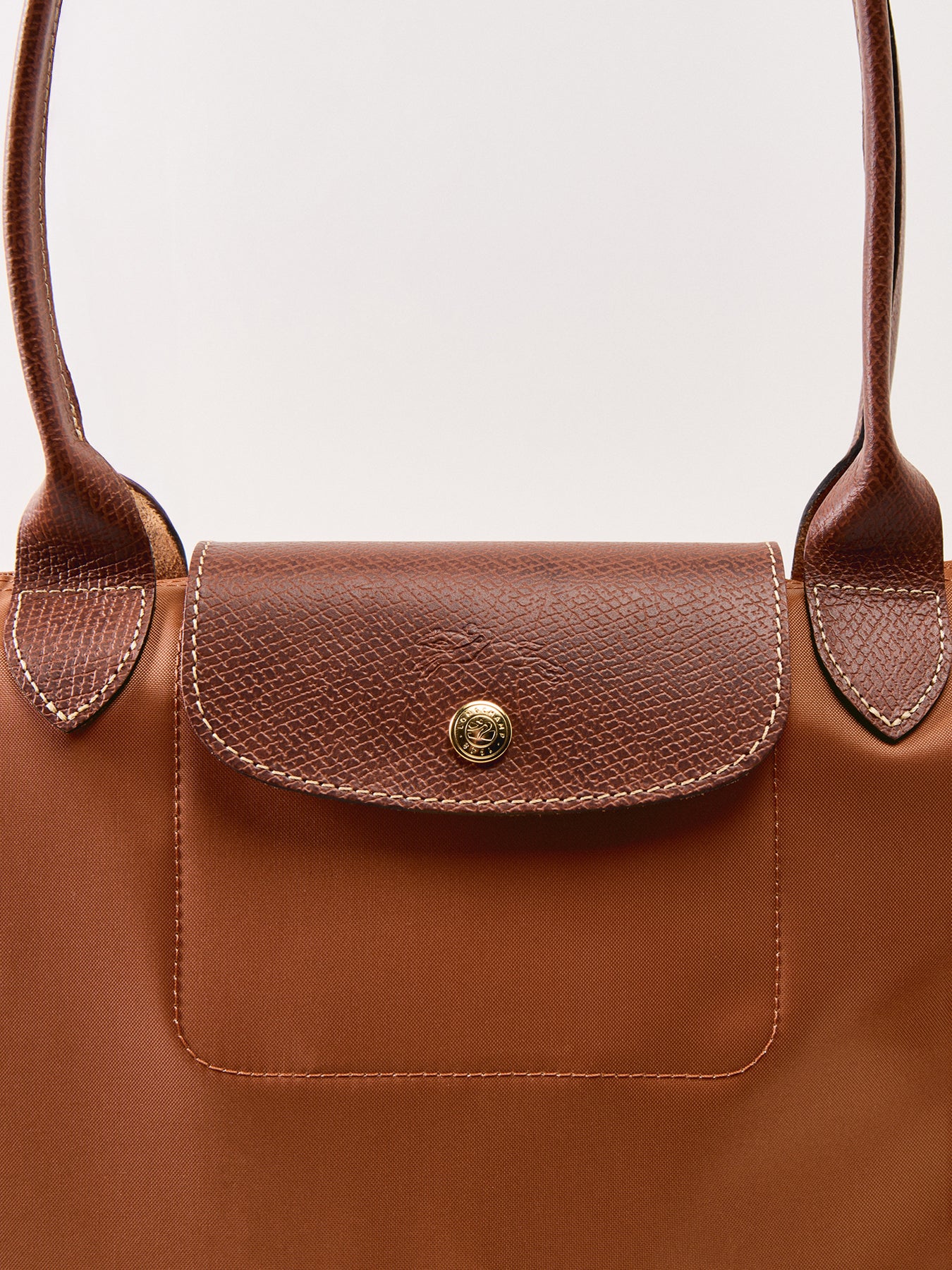 Le Pliage Large Nylon Tote Bag Cognac - Image 5