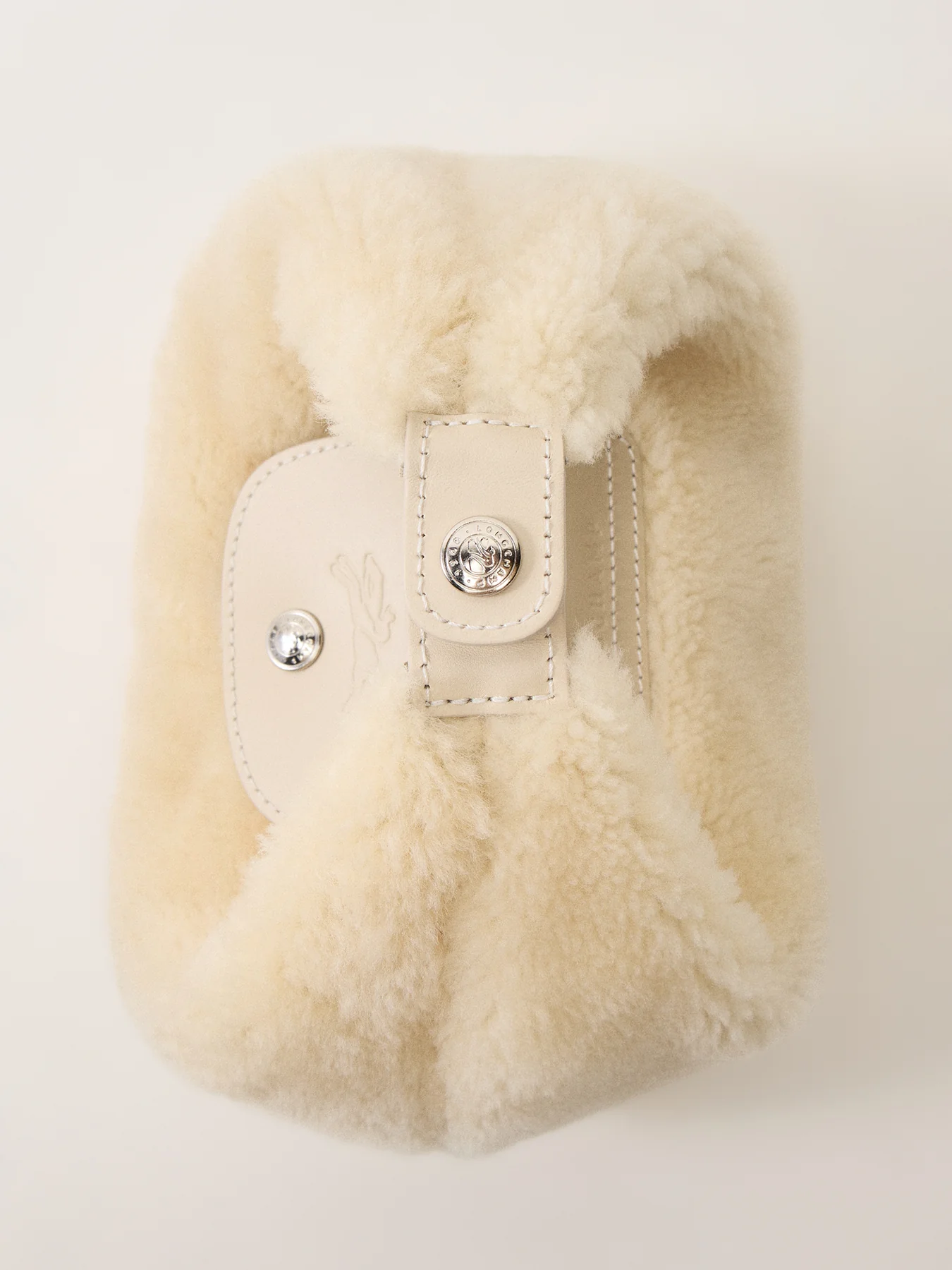 Le Pliage Xtra Shearling Handbag Extra Small Ecru - Image 5