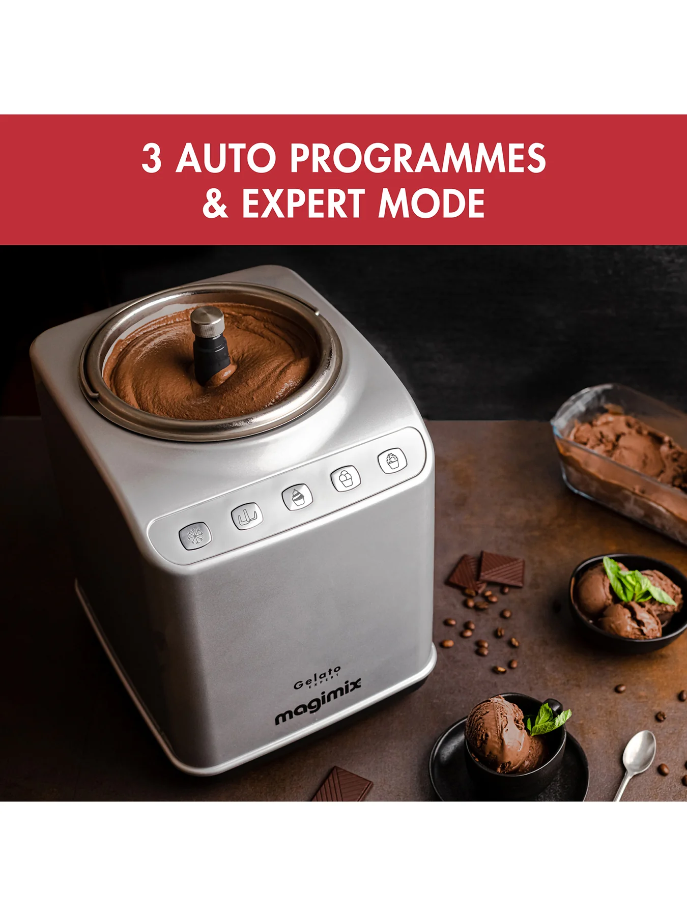 Gelato Expert Ice Cream Maker Silver - Image 2