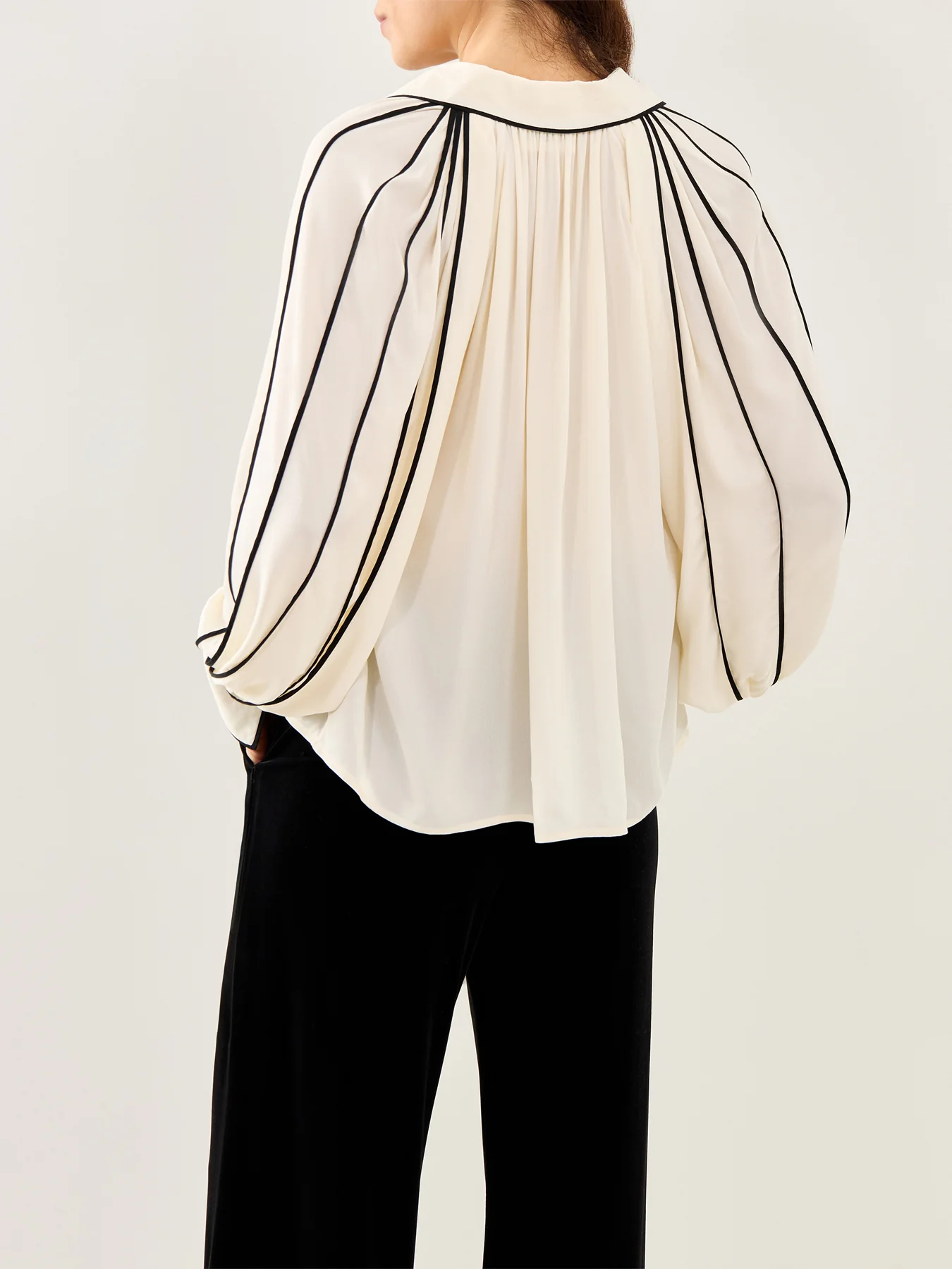 Bea Contrast Edge Chiffon Blouse - Image 5
